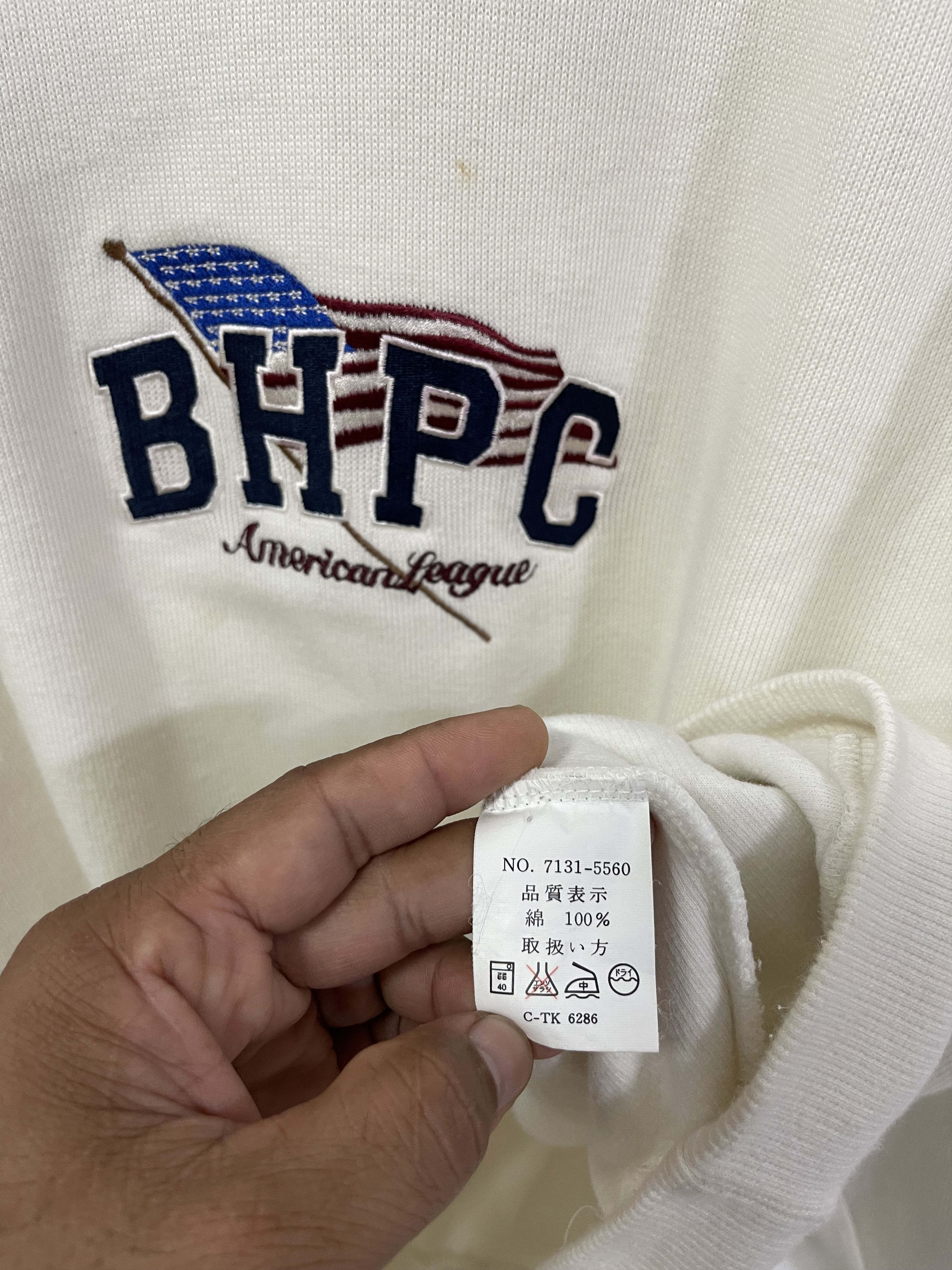 Beverly Hills Polo Club × Vintage Vintage Bhpc Flag Embroidery Distress Sweatshirt Size US M / EU 48-50 / 2 - 11 Thumbnail