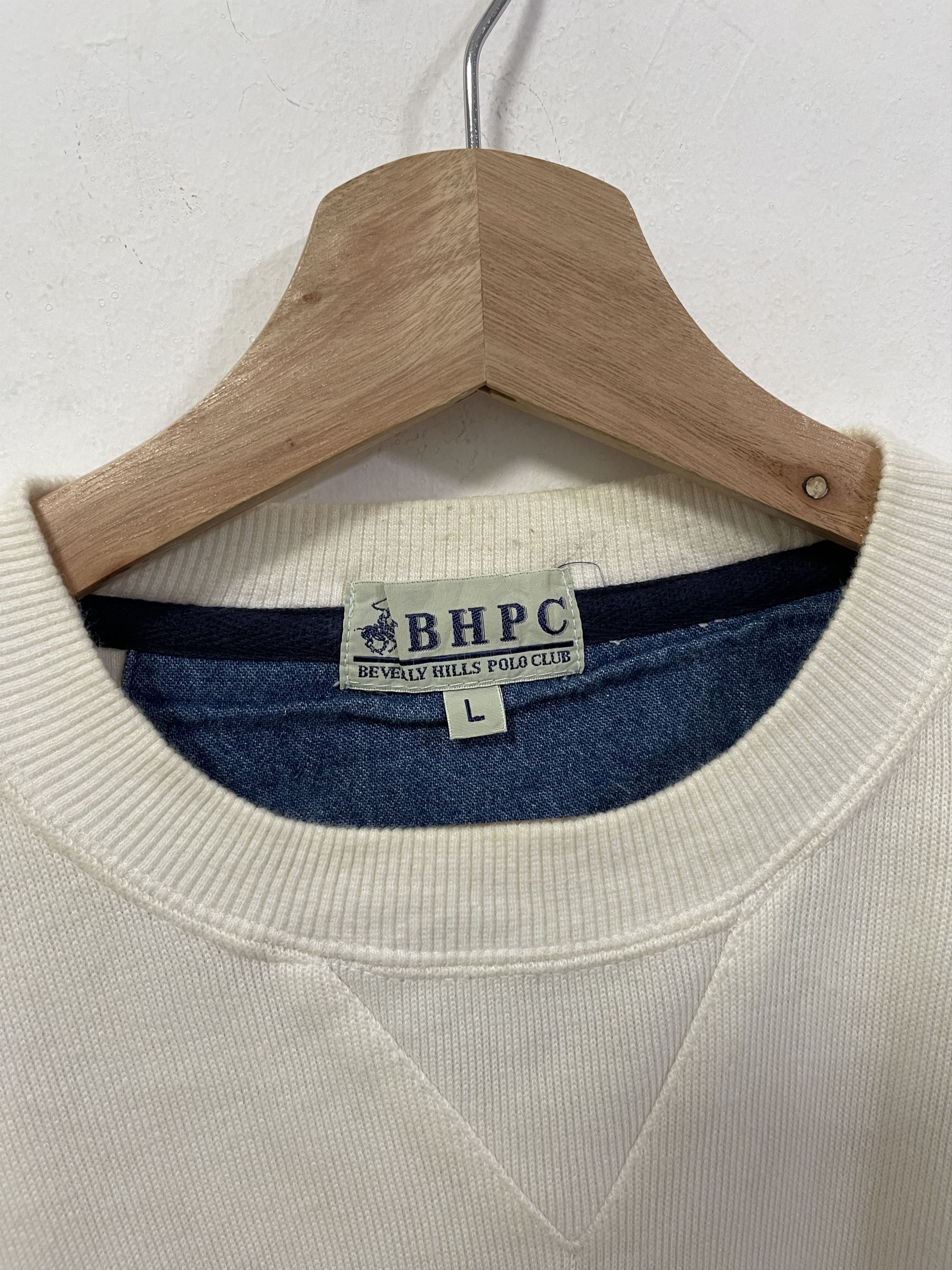 Beverly Hills Polo Club × Vintage Vintage Bhpc Flag Embroidery Distress Sweatshirt Size US M / EU 48-50 / 2 - 10 Thumbnail