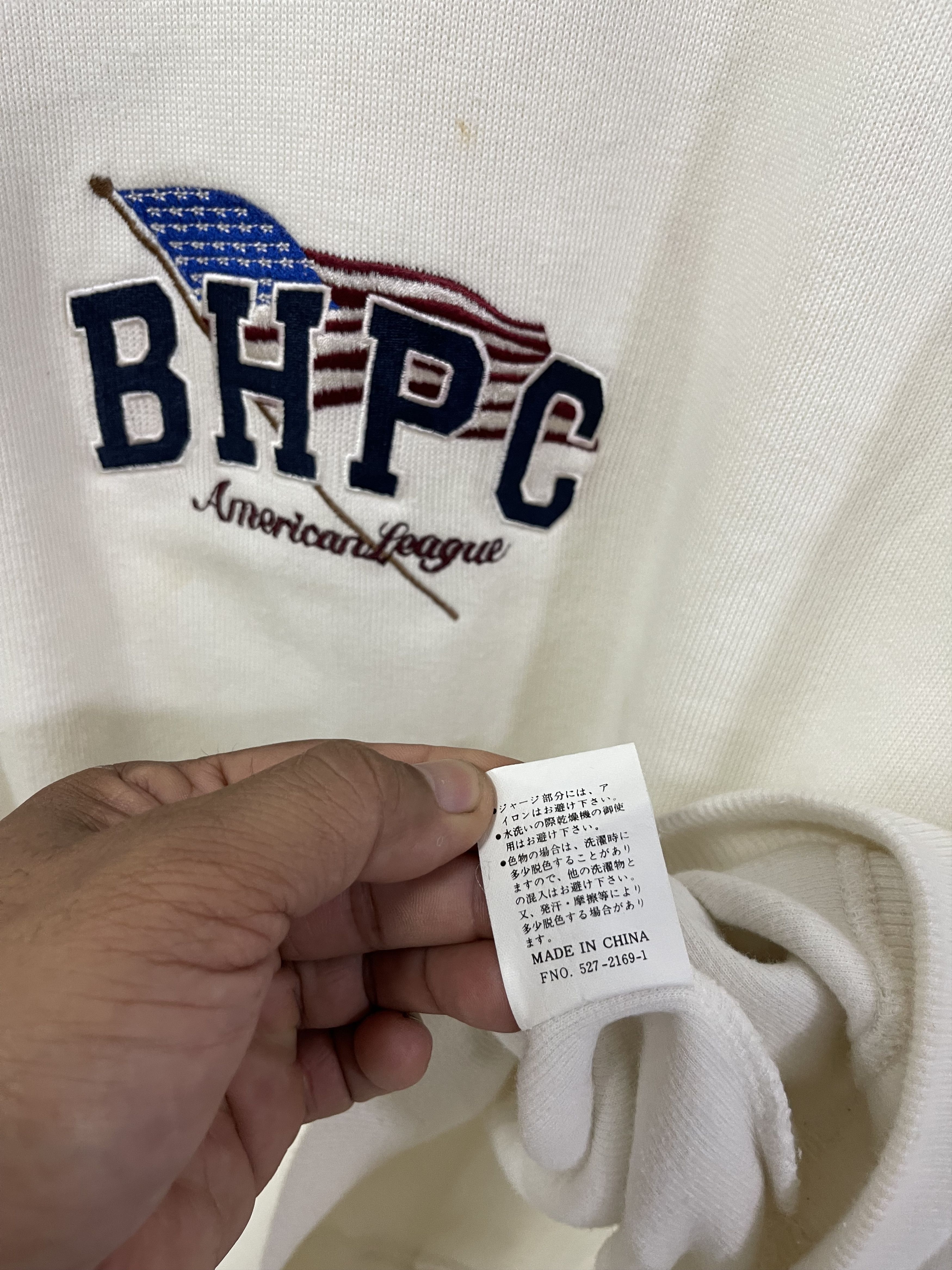 Beverly Hills Polo Club × Vintage Vintage Bhpc Flag Embroidery Distress Sweatshirt Size US M / EU 48-50 / 2 - 12 Thumbnail