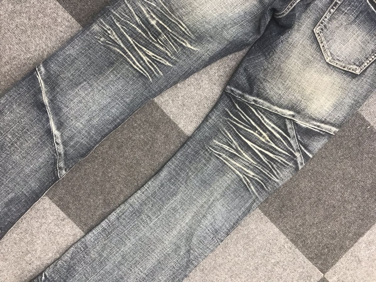 Japanese Brand FLARE DT Chaos Seam Cool Fades Jeans Size US 35 - 10 Thumbnail