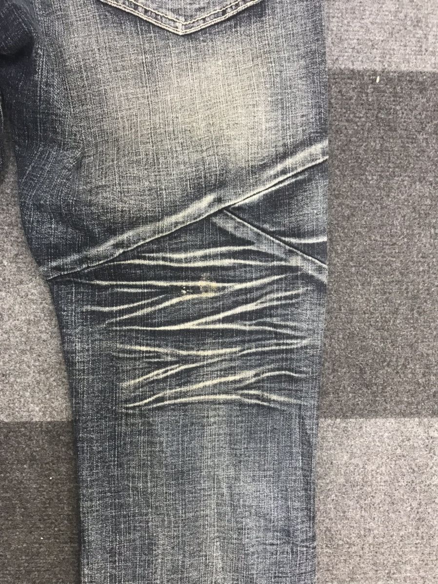 Japanese Brand FLARE DT Chaos Seam Cool Fades Jeans Size US 35 - 12 Thumbnail