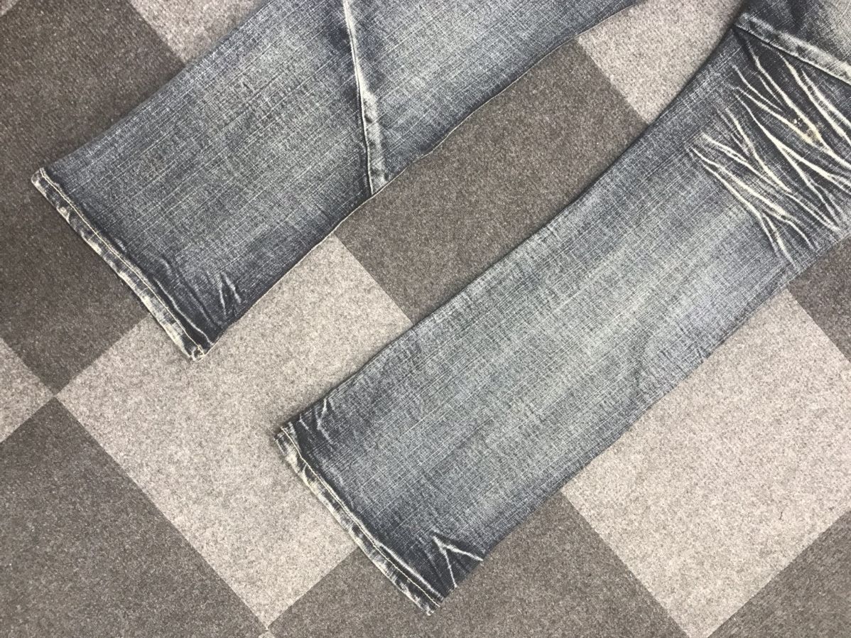 Japanese Brand FLARE DT Chaos Seam Cool Fades Jeans Size US 35 - 11 Thumbnail