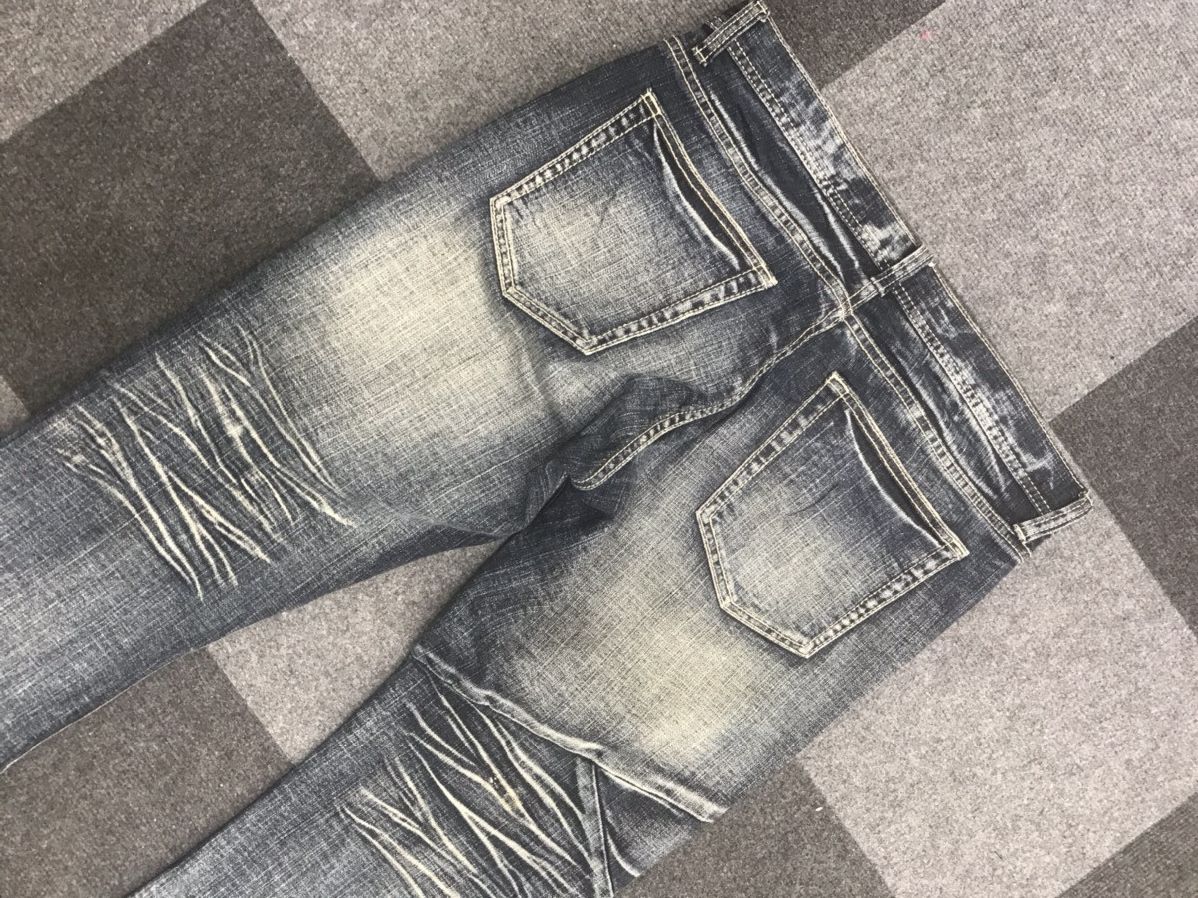Japanese Brand FLARE DT Chaos Seam Cool Fades Jeans Size US 35 - 9 Thumbnail