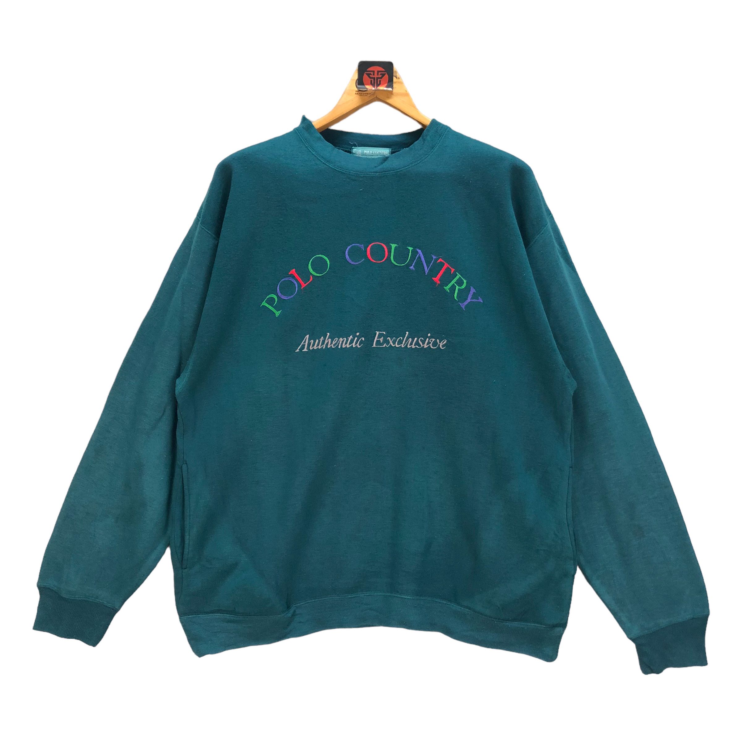 Vintage POLO COUNTRY EMBROIDERY LOGO POCKETS SWEATSHIRT #7187-117 Size US L / EU 52-54 / 3 - 1 Thumbnail