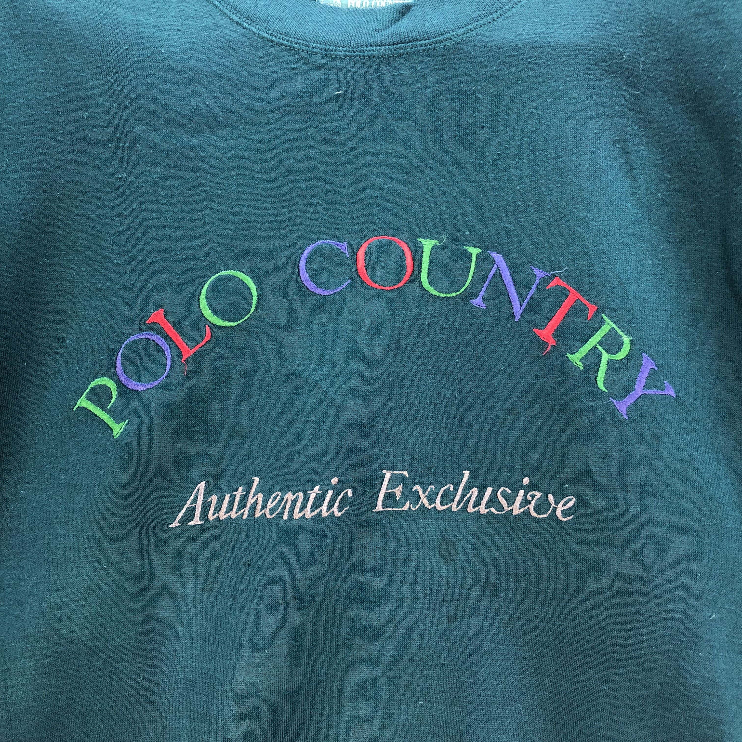 Vintage POLO COUNTRY EMBROIDERY LOGO POCKETS SWEATSHIRT #7187-117 Size US L / EU 52-54 / 3 - 3 Thumbnail