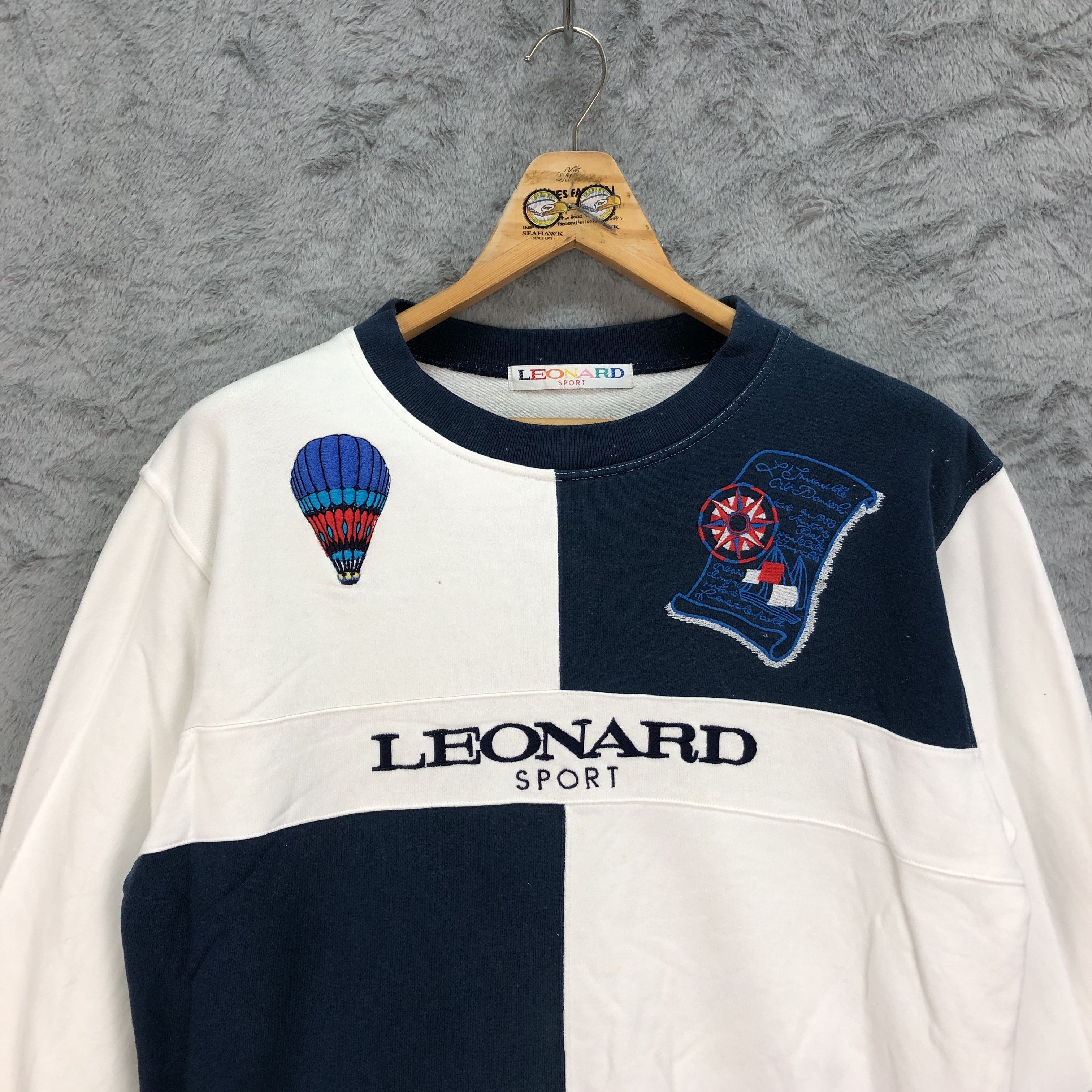 Japanese Brand Leonard Sport Embroidery Big Logo Sweatshirts #4393-152 Size US S / EU 44-46 / 1 - 2 Thumbnail