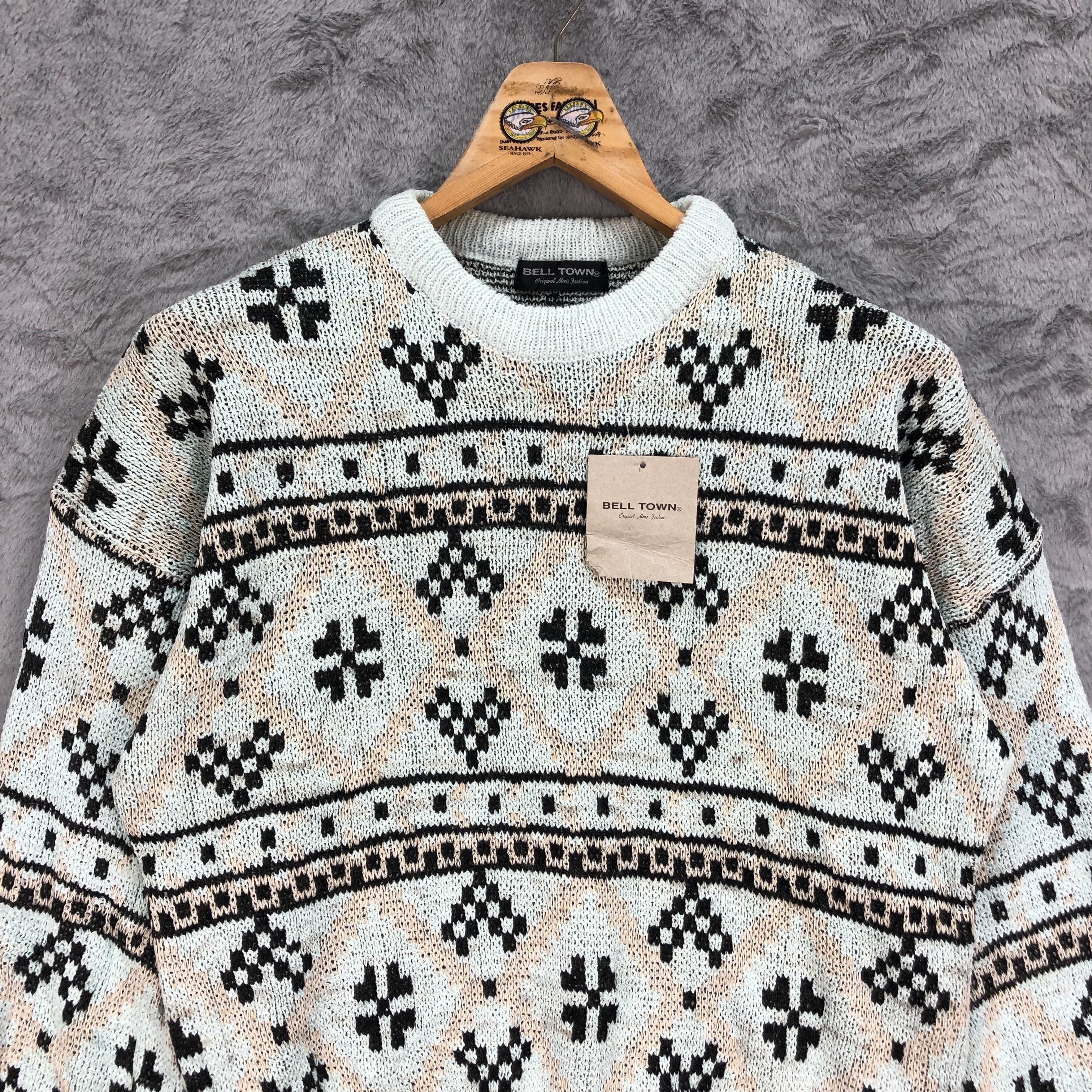 Japanese Brand Bell Town Cable Knit Sweater #4391-152 Size US S / EU 44-46 / 1 - 2 Thumbnail