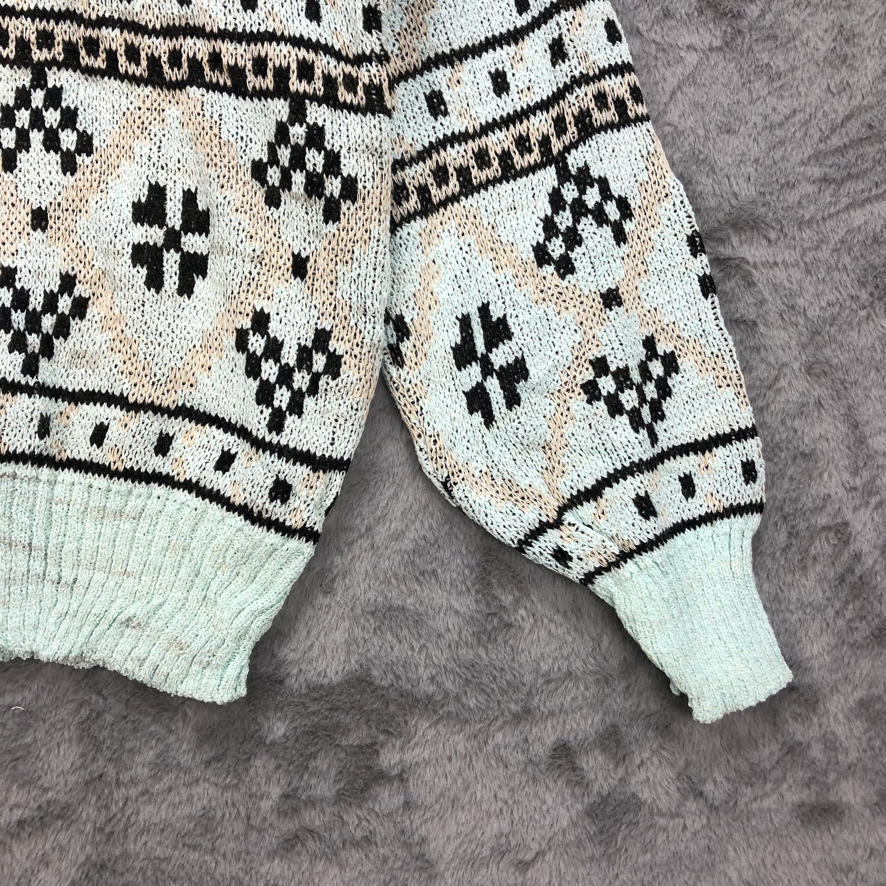 Japanese Brand Bell Town Cable Knit Sweater #4391-152 Size US S / EU 44-46 / 1 - 5 Thumbnail