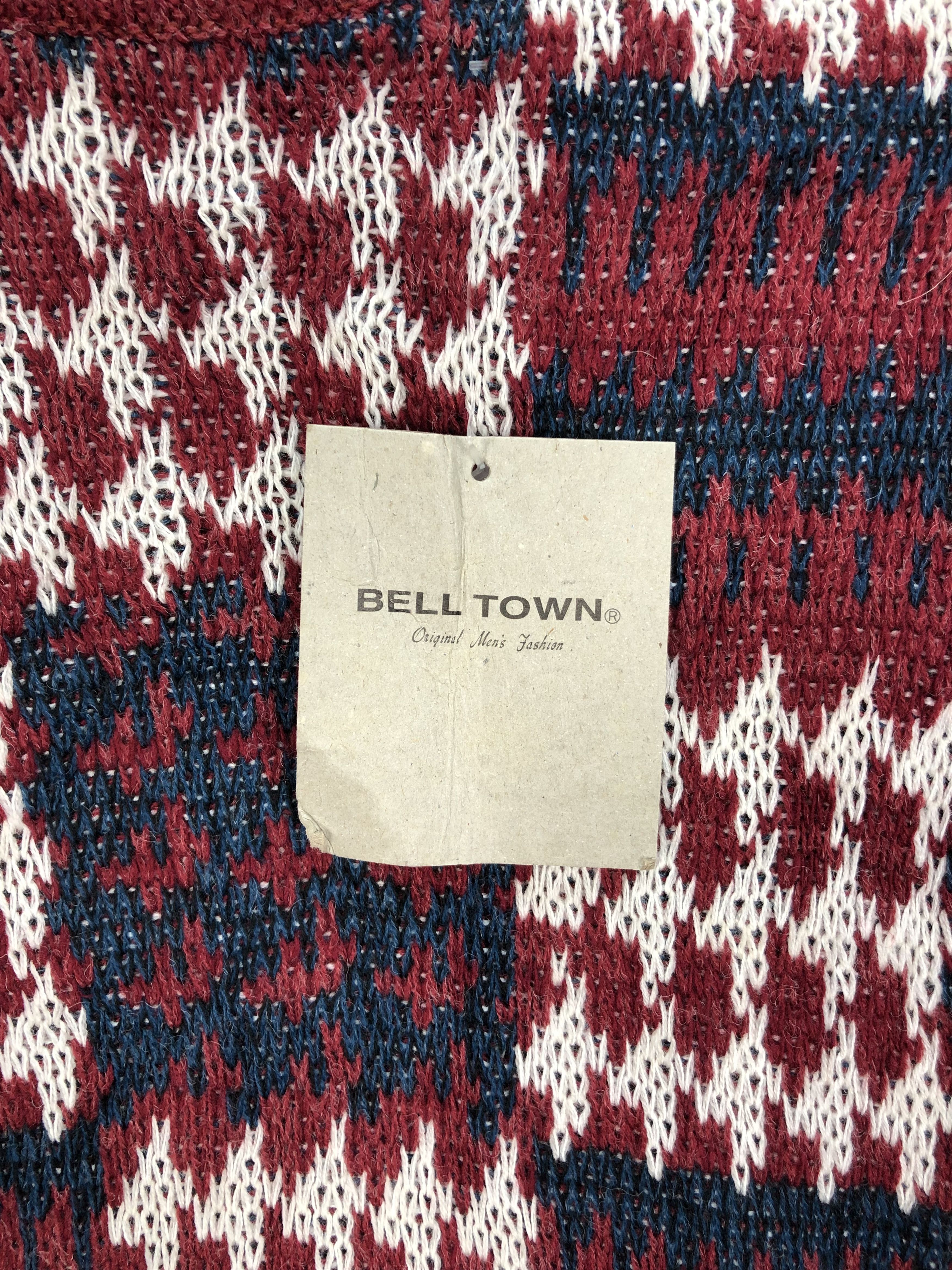 Cross Colours Bell Town Check Cable Knit Sweater #4390-152 Size US S / EU 44-46 / 1 - 3 Thumbnail