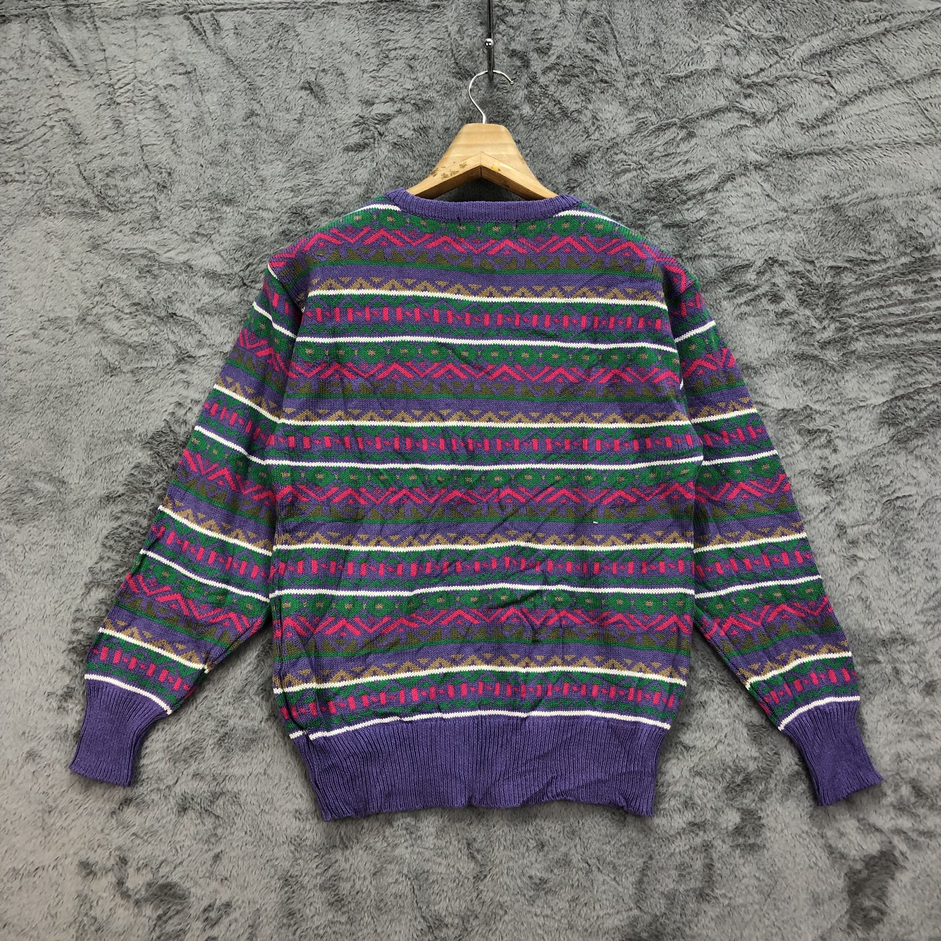 Japanese Brand Mute Color Moderate Colorful Cable Knit Sweater #4388-152 Size M / US 6-8 / IT 42-44 - 9 Thumbnail