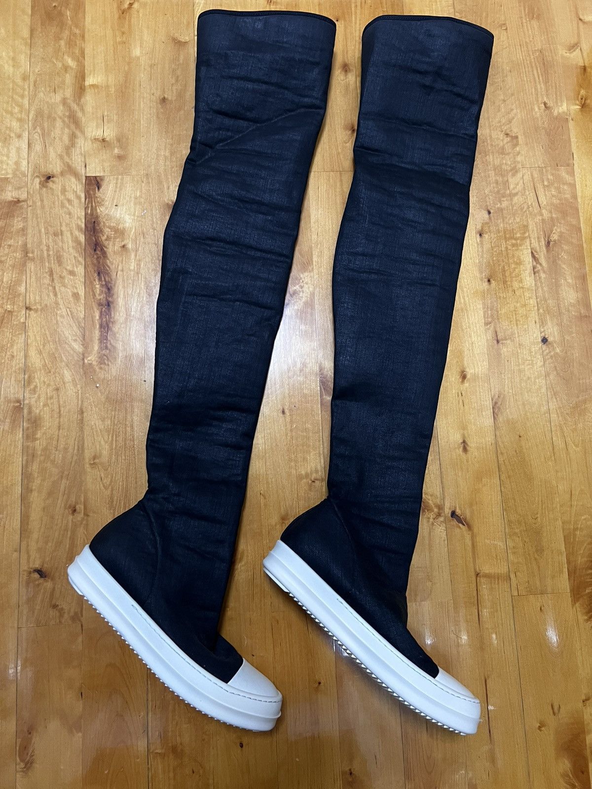 Rick Owens Drkshdw Rick owens waxed thigh high stocking ramones Size US 6.5 / IT 36.5 - 4 Thumbnail