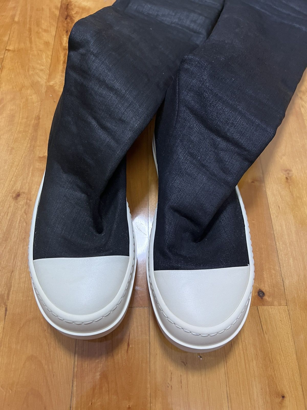 Rick Owens Drkshdw Rick owens waxed thigh high stocking ramones Size US 6.5 / IT 36.5 - 2 Thumbnail