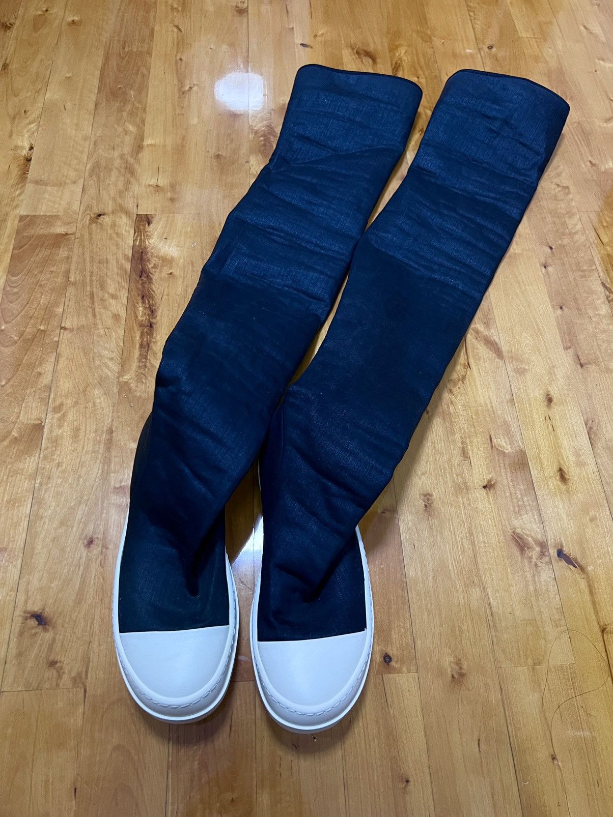 Rick Owens Drkshdw Rick owens waxed thigh high stocking ramones Size US 6.5 / IT 36.5 - 1 Thumbnail
