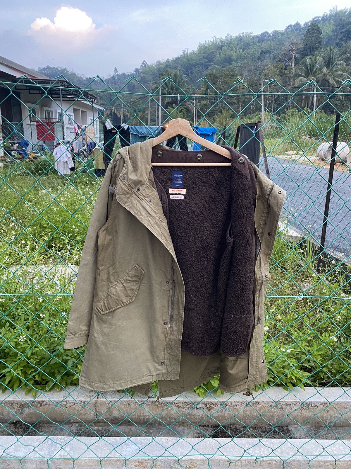 Japanese Brand Back Number M51 sun faded olive green parka Size US M / EU 48-50 / 2 - 3 Thumbnail