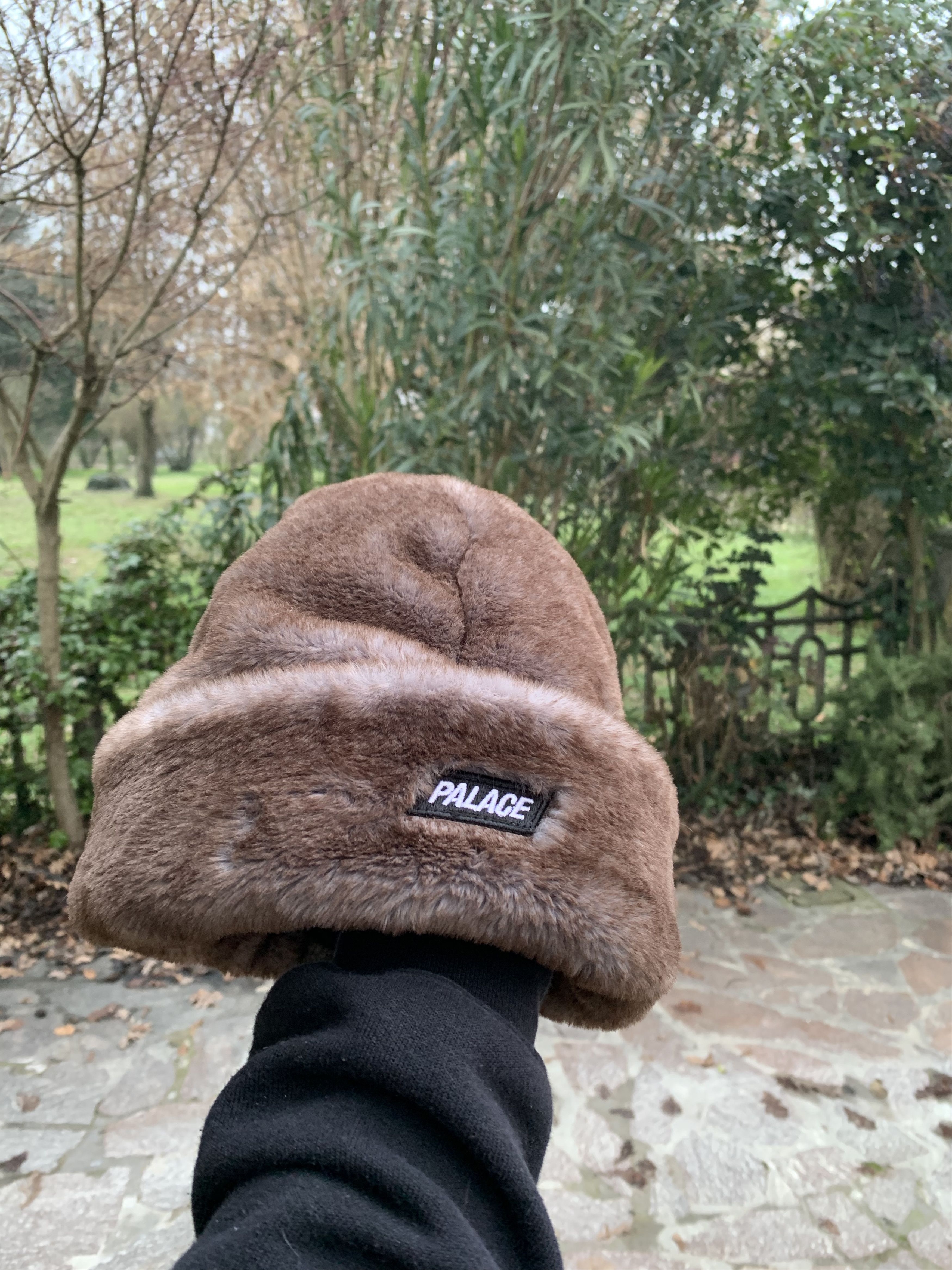 Pre-owned Palace S/m Teddy 2 Wolf  Beanie In Brown