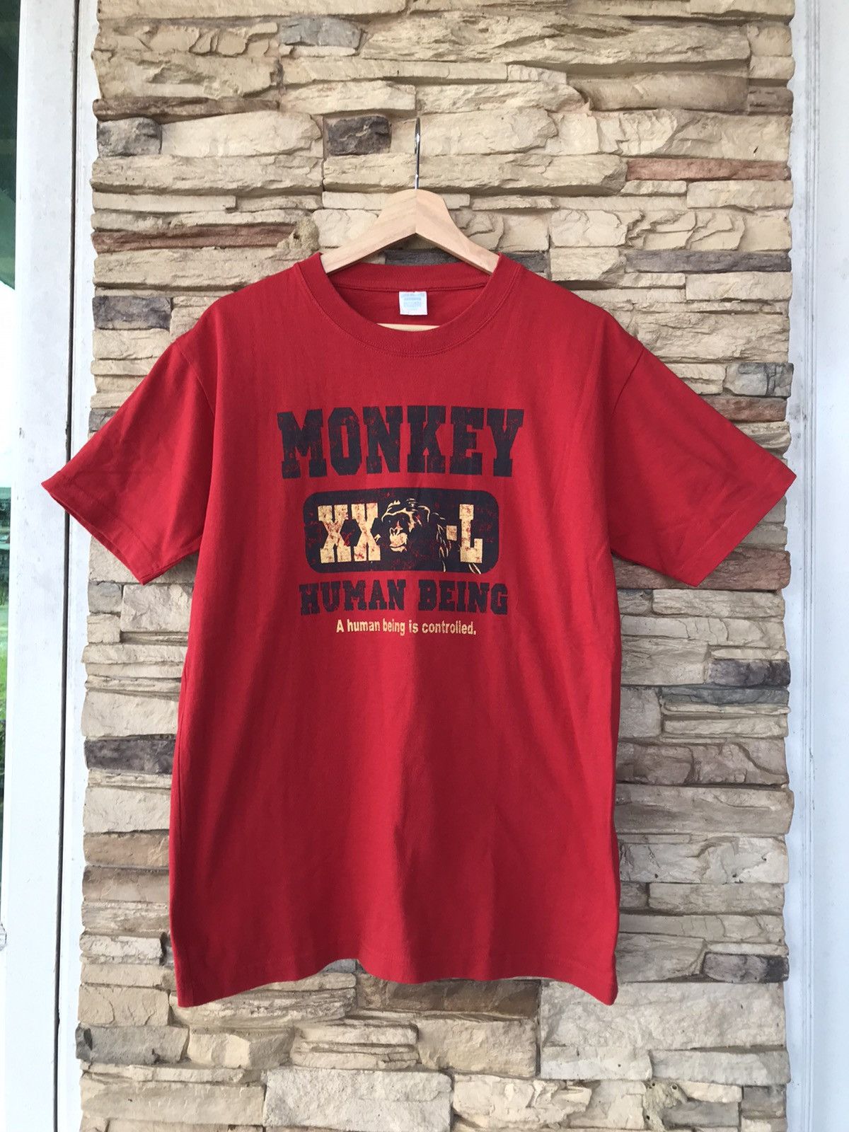 Japanese Brand Monkey XXL Human Being Tee Size US L / EU 52-54 / 3 - 1 Thumbnail