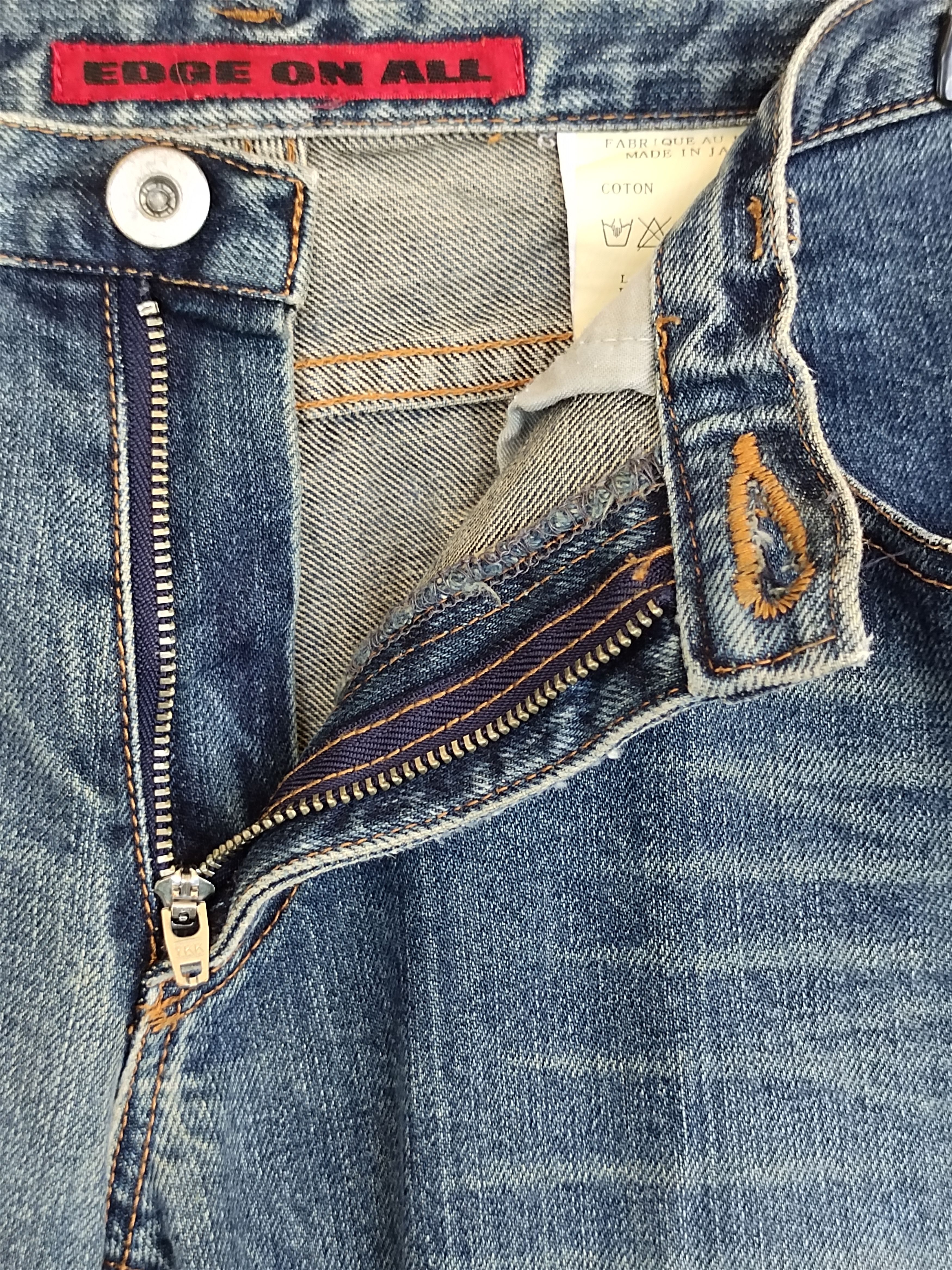 Hysteric Glamour Flare Jean Edge On All Japan Zipper Hem Denim Jeans bootcut Size US 29 - 21 Thumbnail