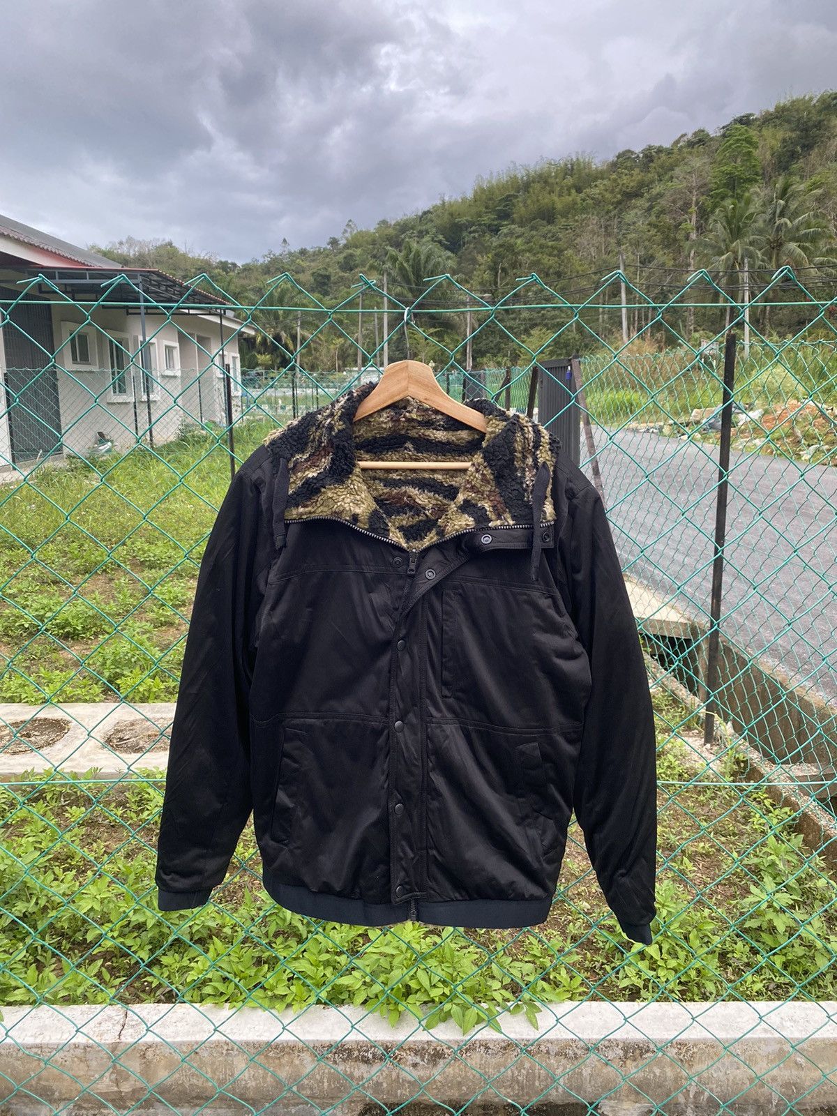 Japanese Brand Field Core Tiger Stripe Deep Pile Sherpa Riversible Jacket Size US L / EU 52-54 / 3 - 7 Thumbnail