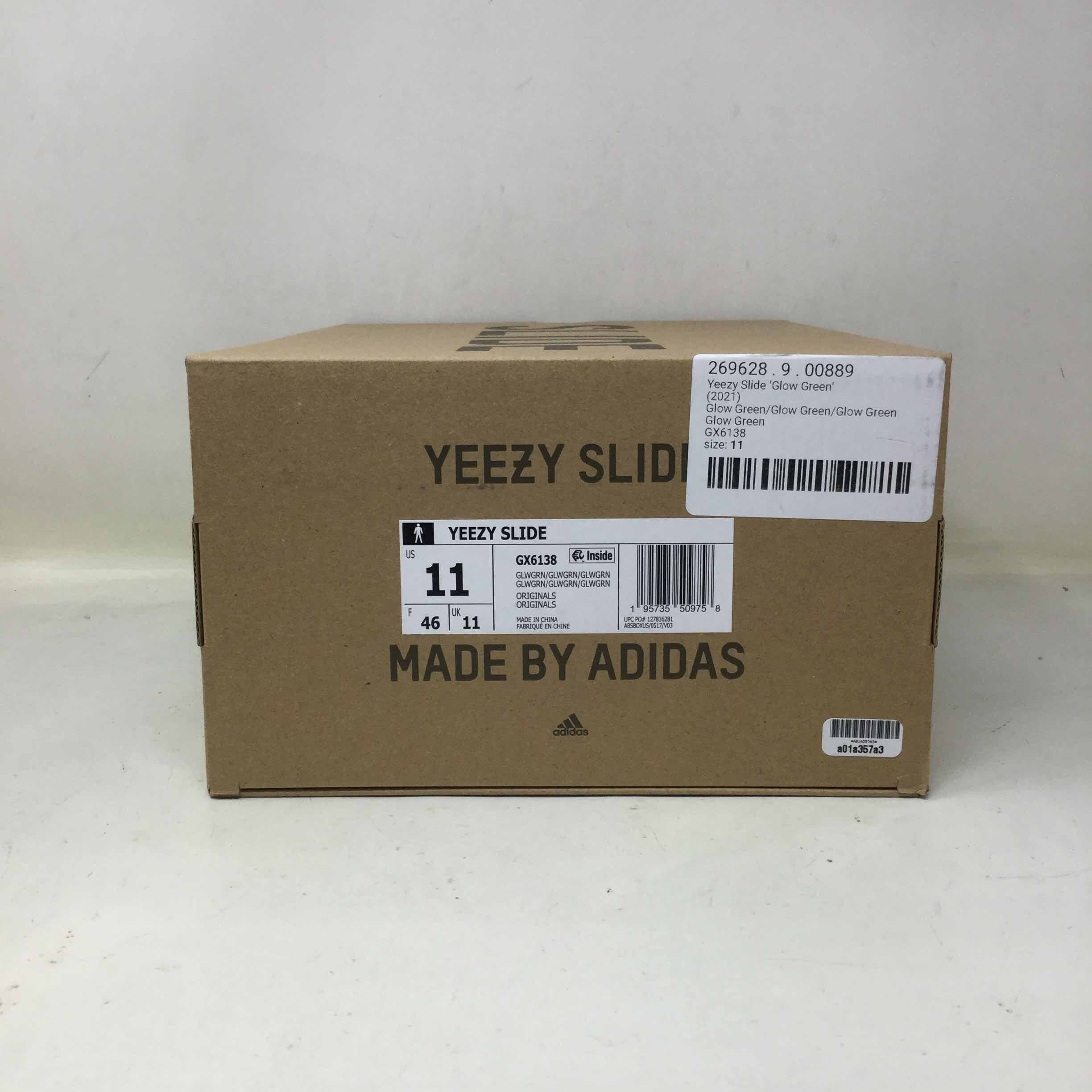 Adidas Yeezy Slides Glow Green Size US 11 / EU 44 - 7 Preview