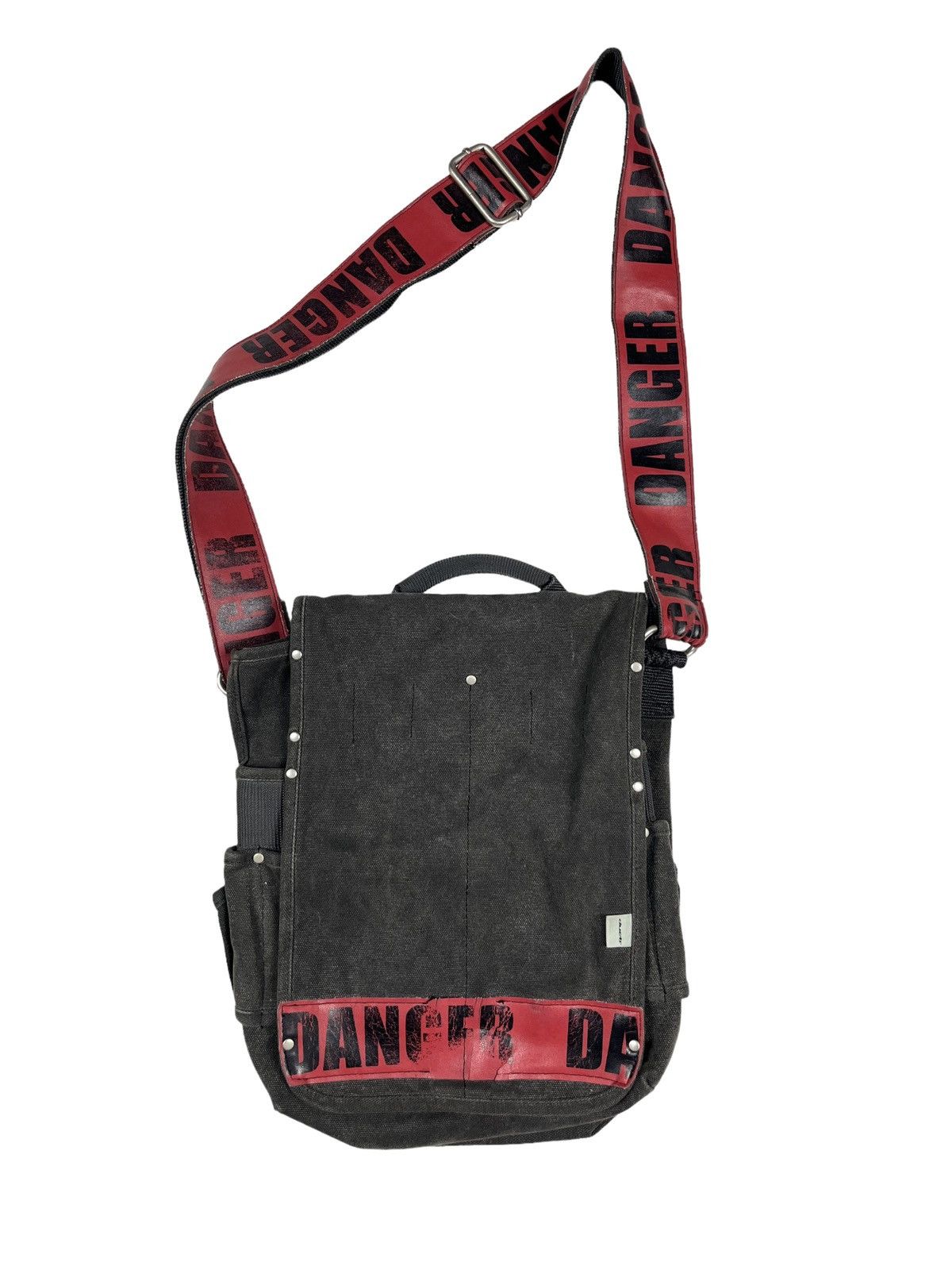 Vintage Danger Japanese Multi Pocket Crossbody Bag Utility