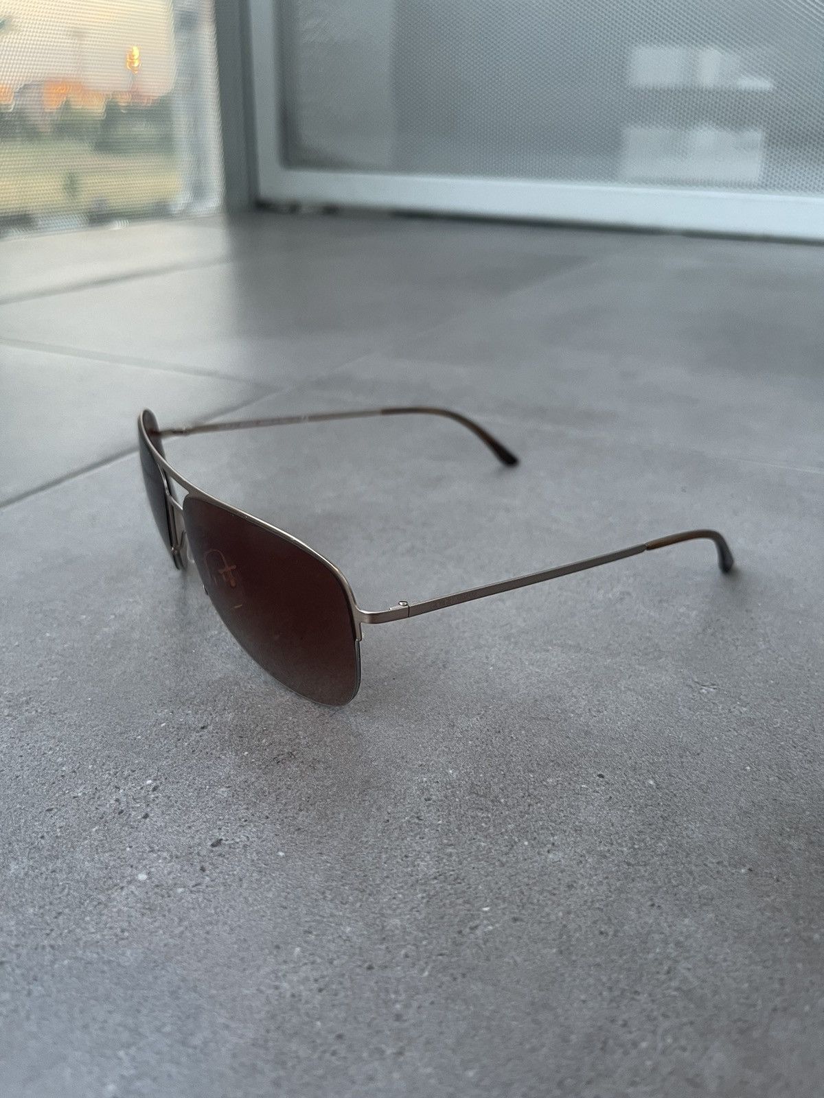 Armani × Emporio Armani × Giorgio Armani Giorgio Armani AR6007 3039/13 Rose Gold Aviator Sunglasses Size ONE SIZE - 4 Thumbnail