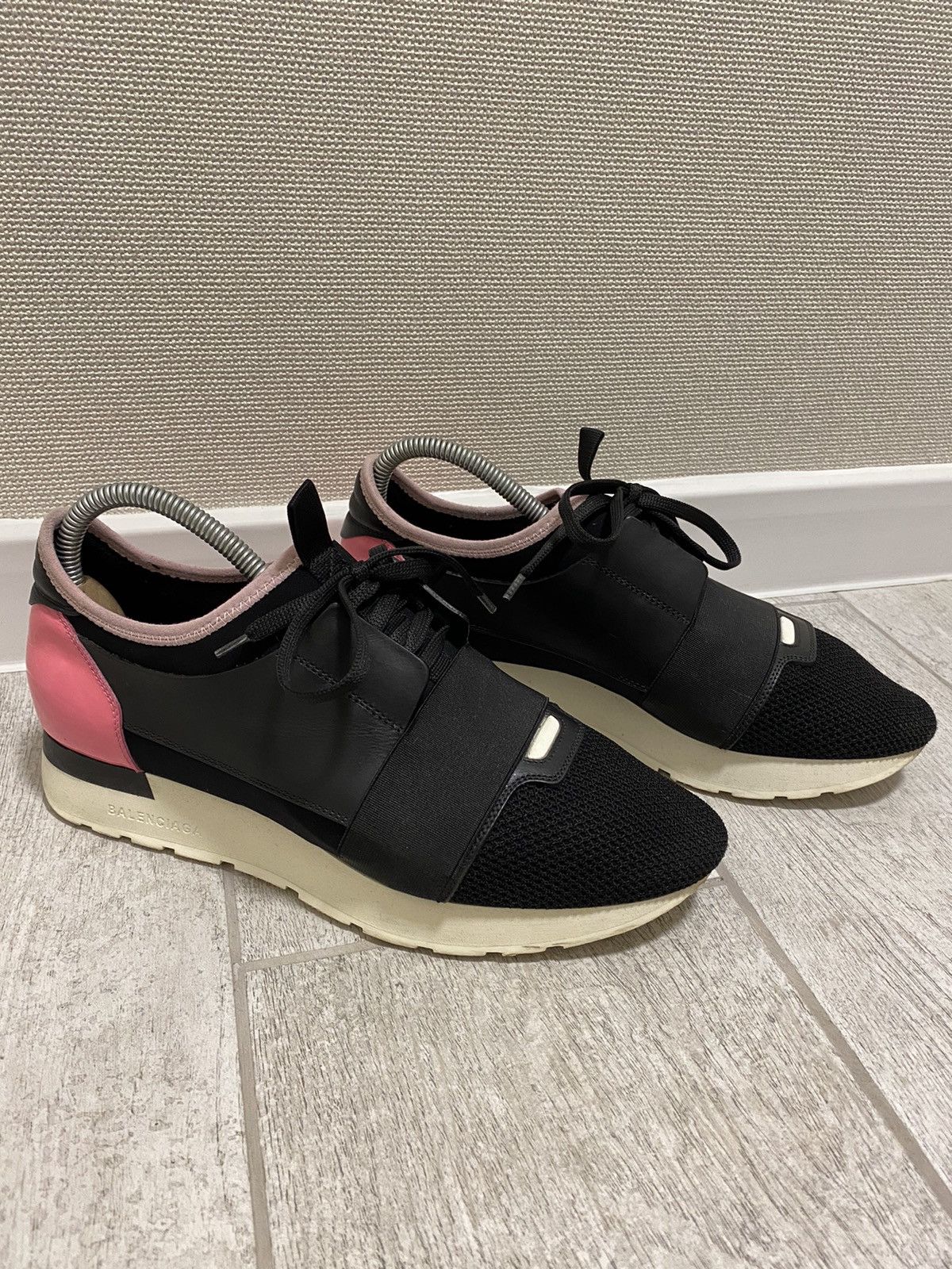 balenciaga race runner leather