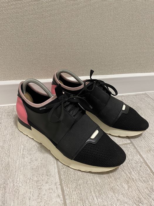balenciaga race runner leather