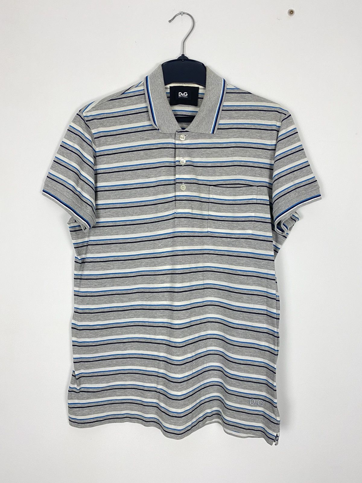 Dolce & Gabbana Dolce & Gabbana Polo Striped Pocket L y2k vintage style Size US L / EU 52-54 / 3 - 3 Thumbnail