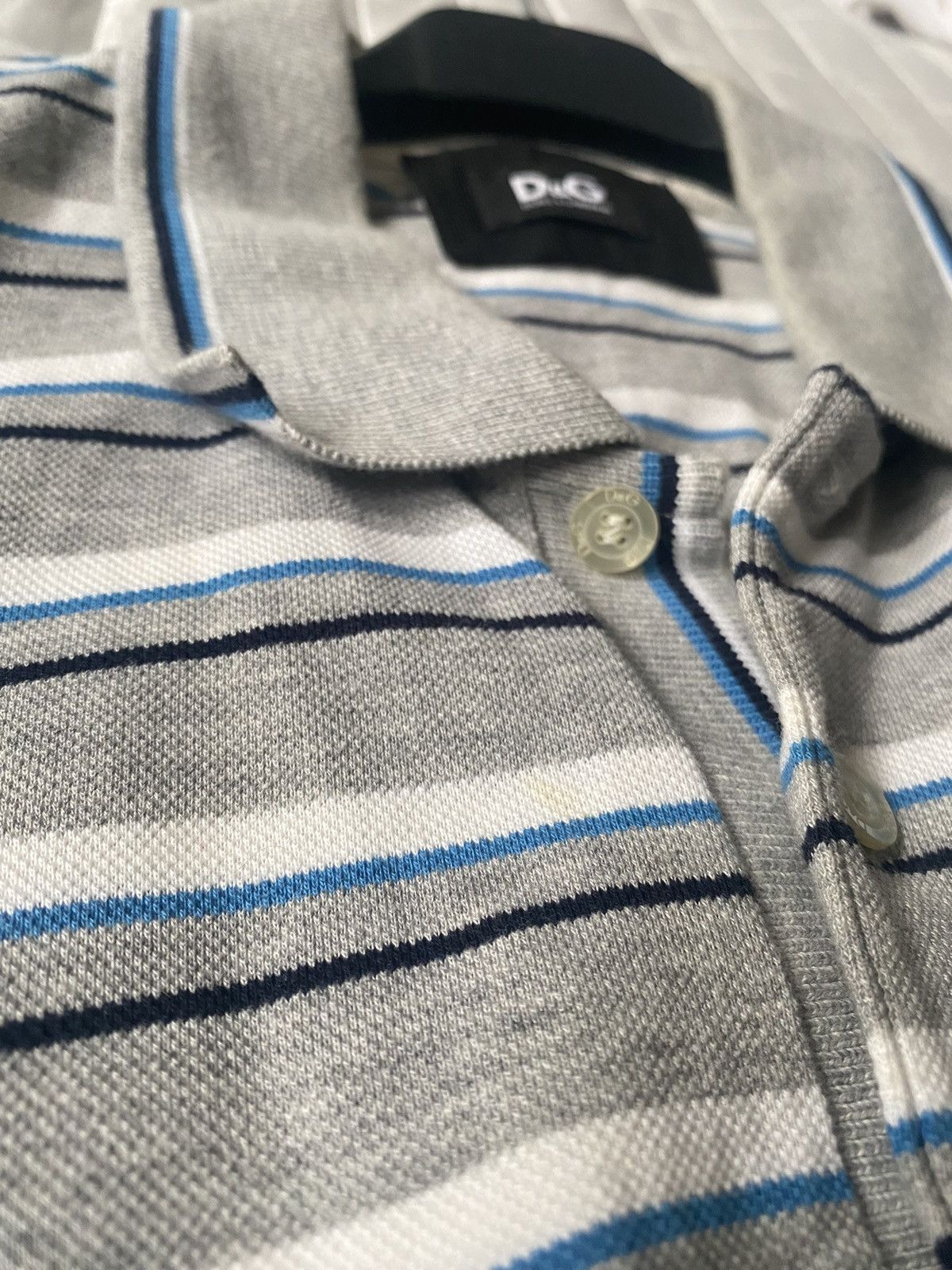 Dolce & Gabbana Dolce & Gabbana Polo Striped Pocket L y2k vintage style Size US L / EU 52-54 / 3 - 16 Thumbnail
