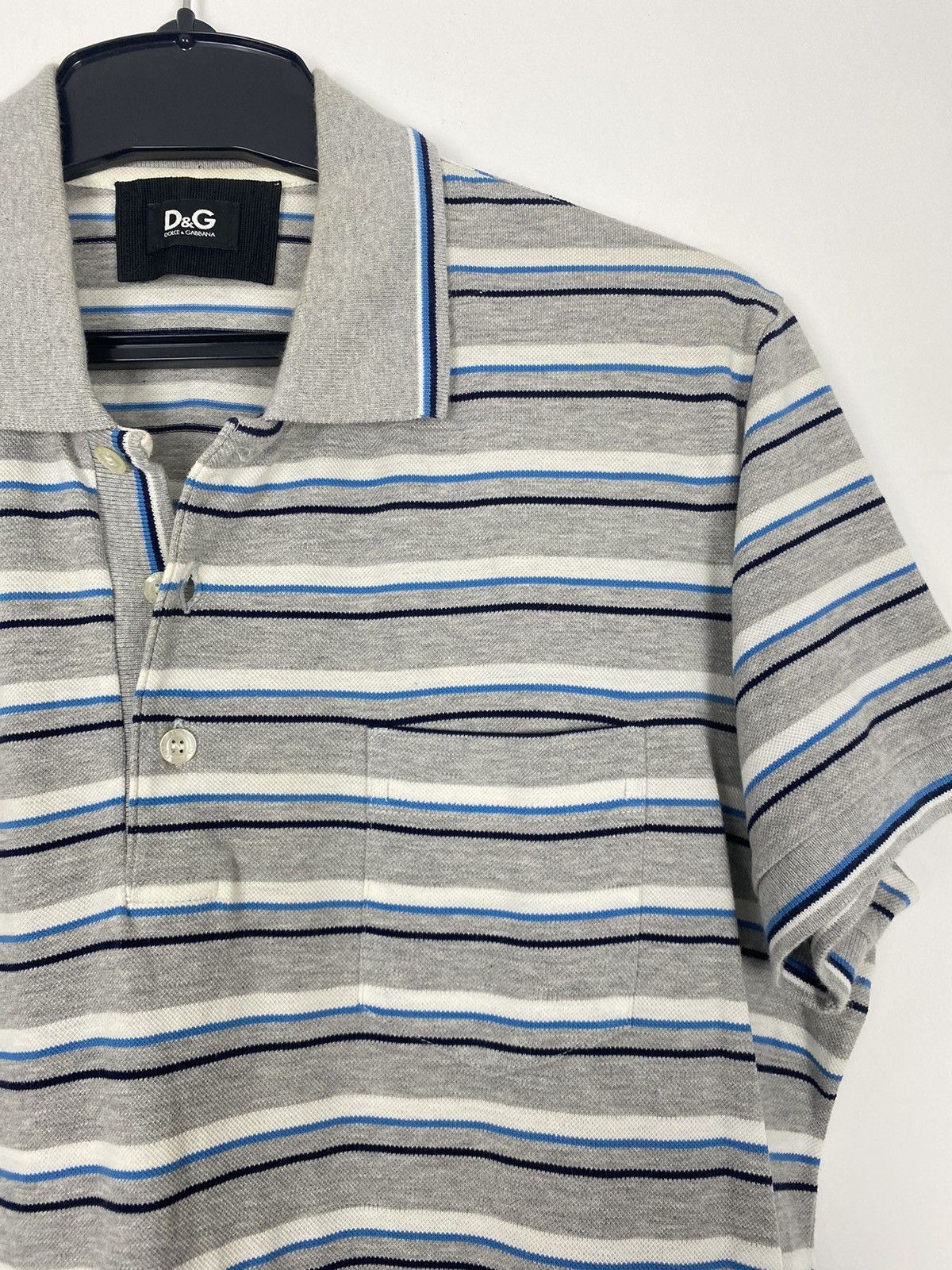 Dolce & Gabbana Dolce & Gabbana Polo Striped Pocket L y2k vintage style Size US L / EU 52-54 / 3 - 4 Thumbnail