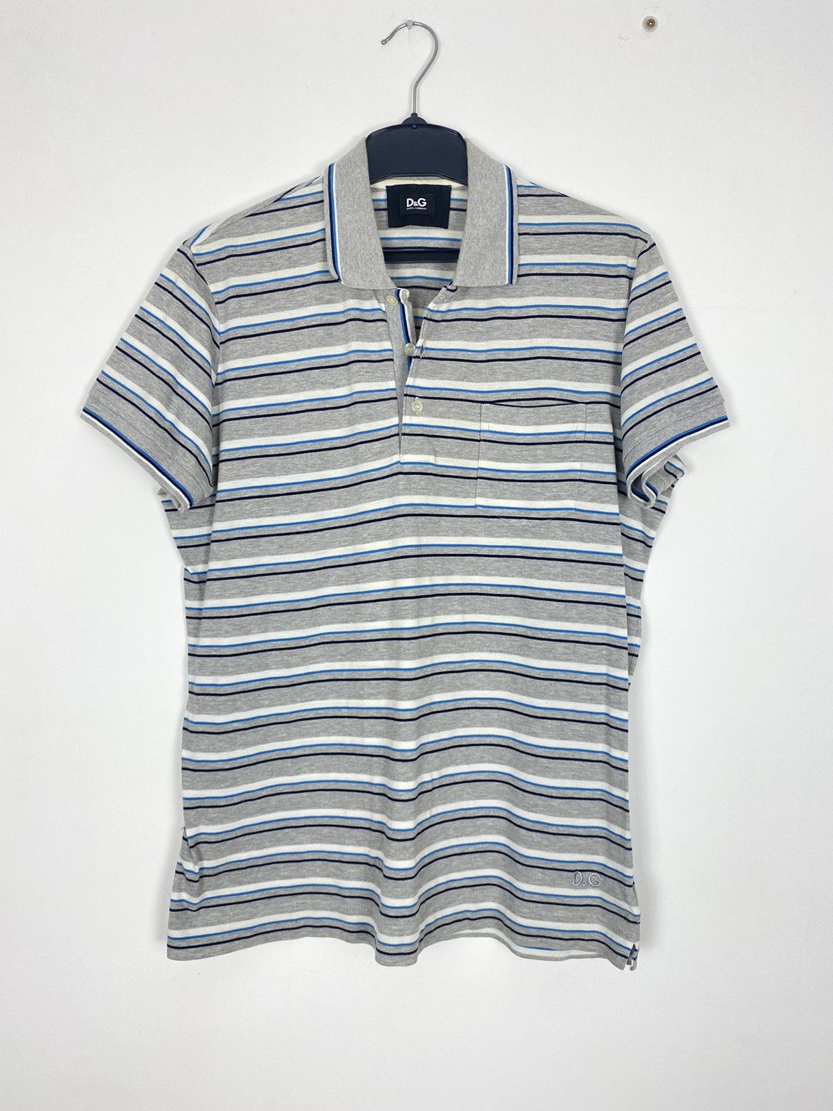 Dolce & Gabbana Dolce & Gabbana Polo Striped Pocket L y2k vintage style Size US L / EU 52-54 / 3 - 1 Thumbnail