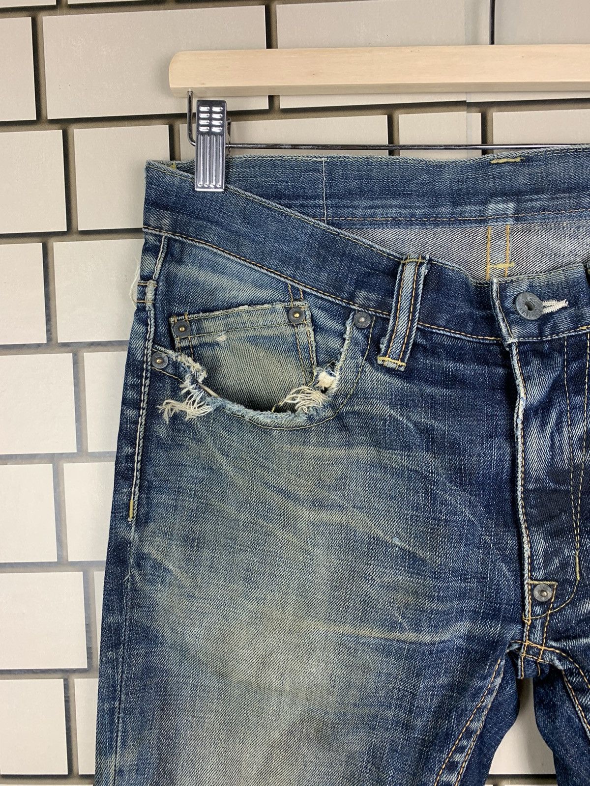 If Six Was Nine × Japanese Brand Japanese Brand CAV-000 Distressed Denim Size US 32 / EU 48 - 6 Thumbnail