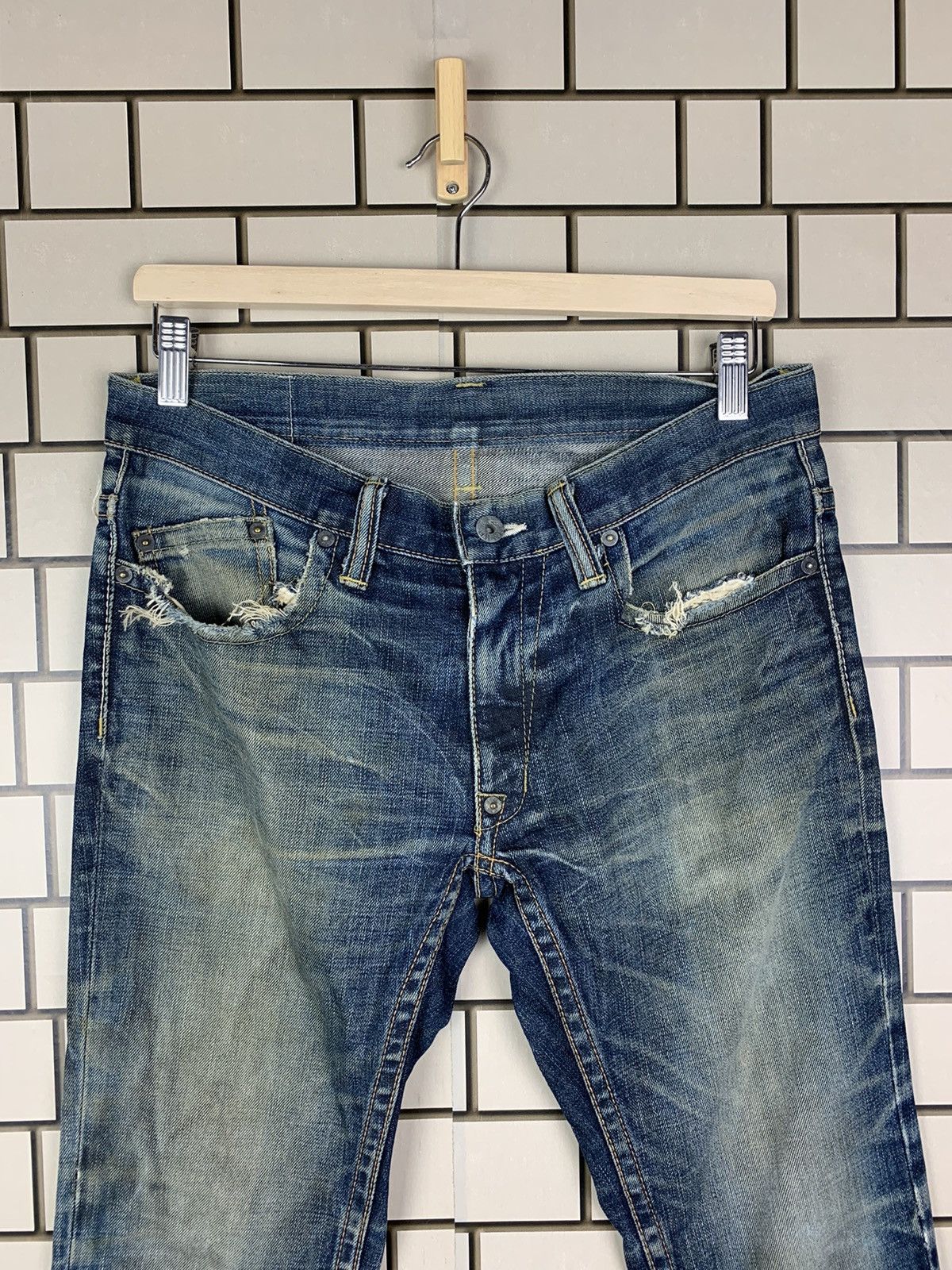 If Six Was Nine × Japanese Brand Japanese Brand CAV-000 Distressed Denim Size US 32 / EU 48 - 3 Thumbnail