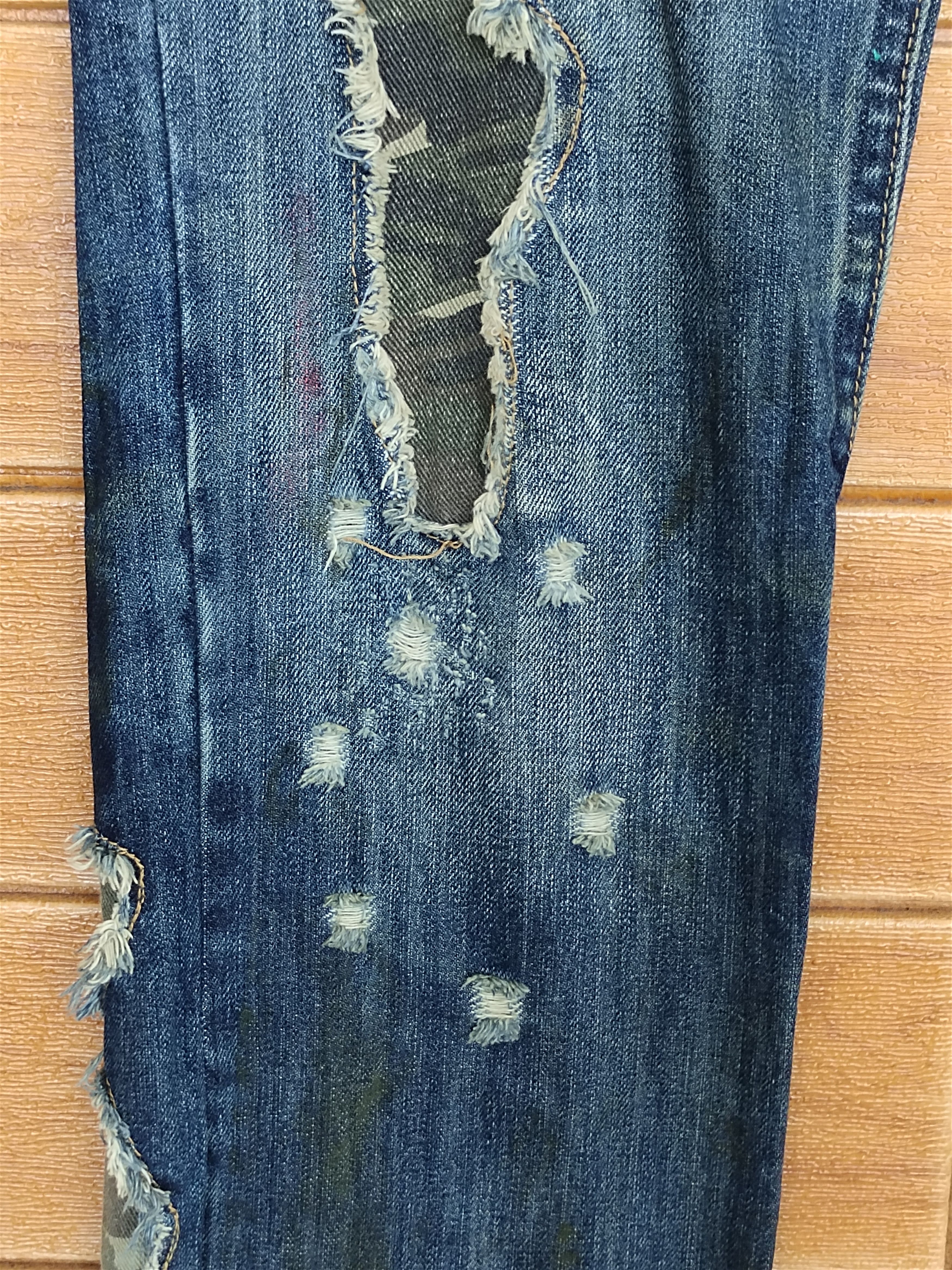 Hysteric Glamour Midas Japan Faded Distressed Denim Jeans Size US 32 / EU 48 - 8 Thumbnail