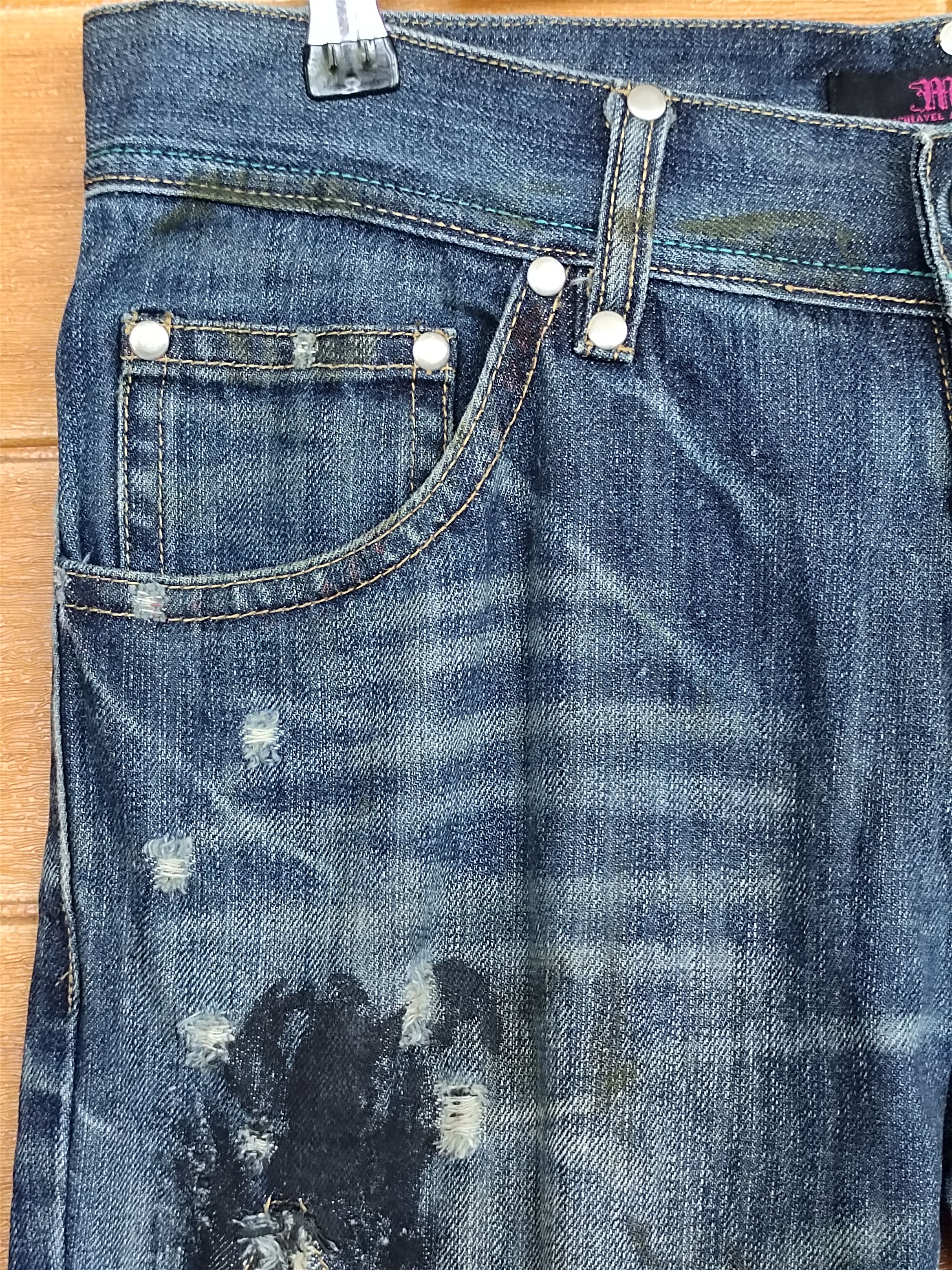 Hysteric Glamour Midas Japan Faded Distressed Denim Jeans Size US 32 / EU 48 - 4 Thumbnail