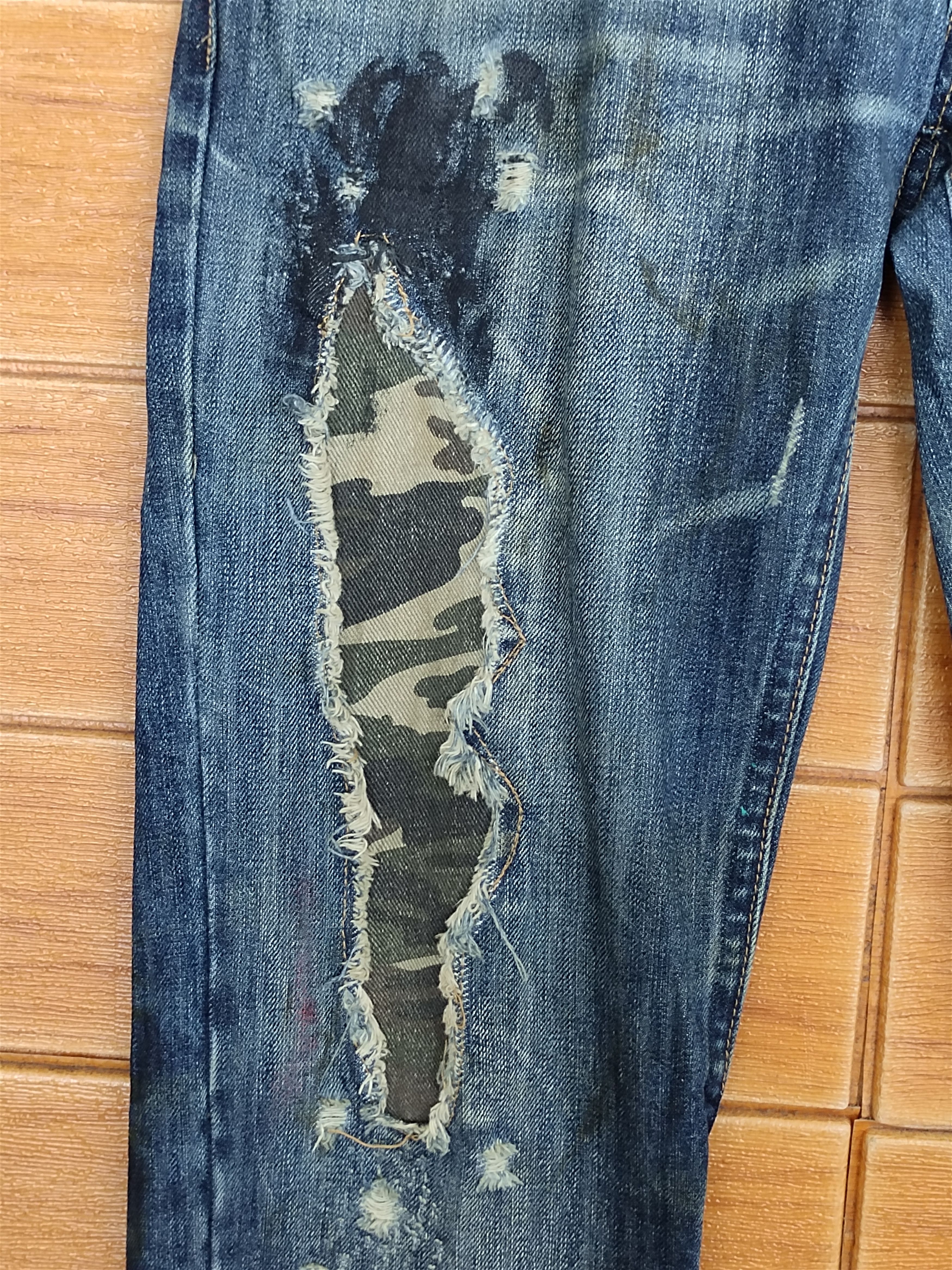 Hysteric Glamour Midas Japan Faded Distressed Denim Jeans Size US 32 / EU 48 - 6 Thumbnail