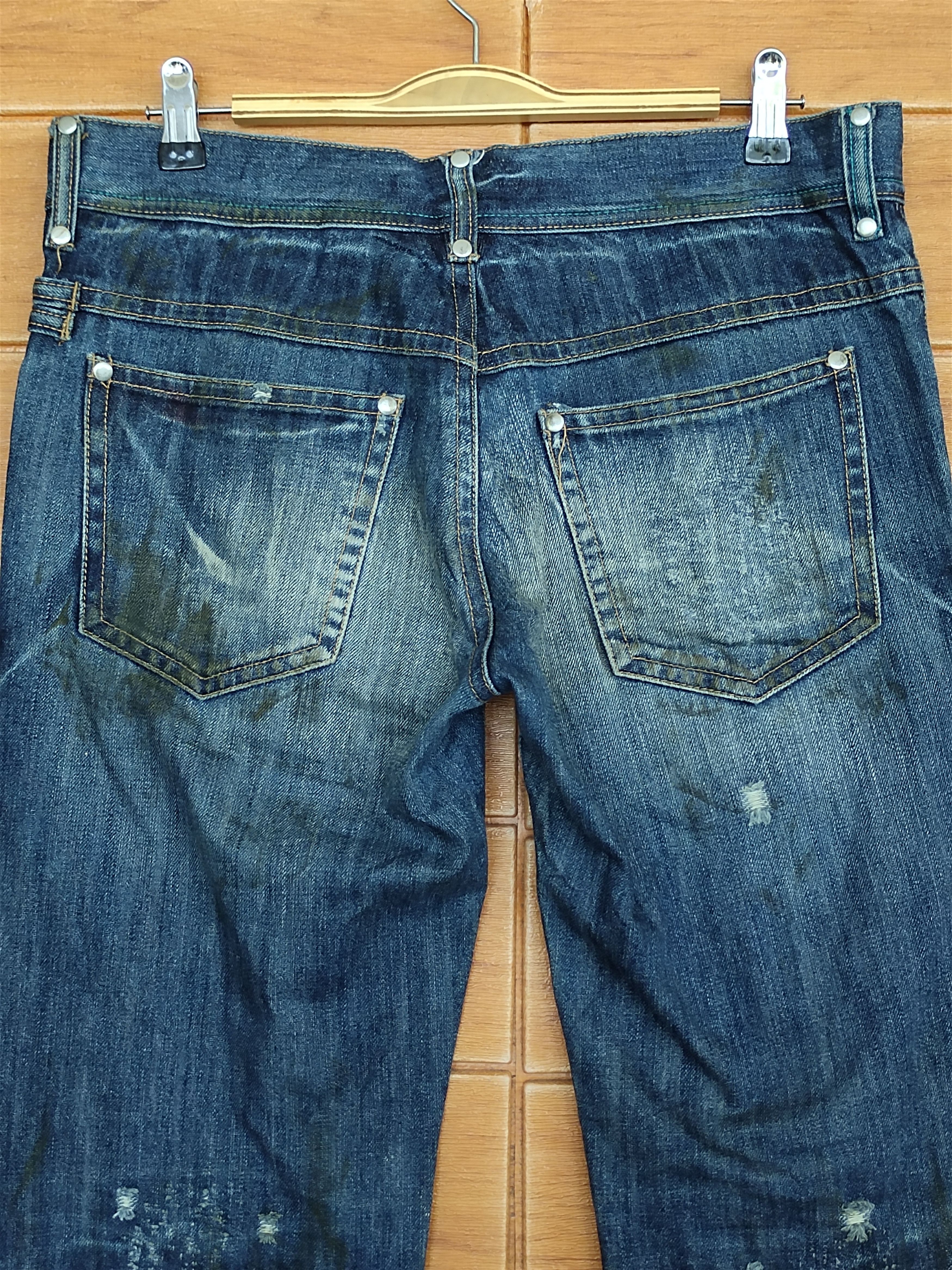 Hysteric Glamour Midas Japan Faded Distressed Denim Jeans Size US 32 / EU 48 - 12 Thumbnail