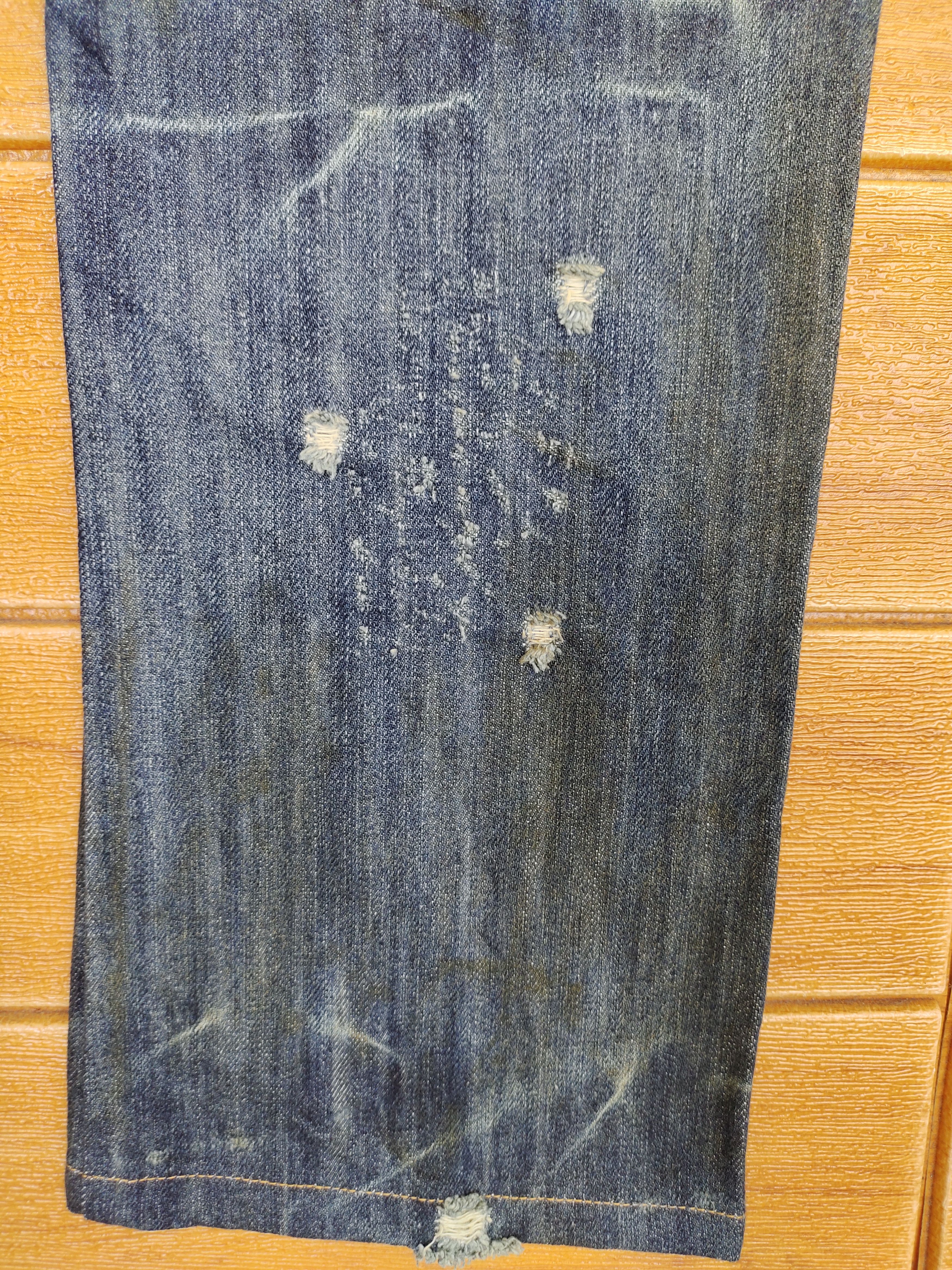 Hysteric Glamour Midas Japan Faded Distressed Denim Jeans Size US 32 / EU 48 - 14 Thumbnail