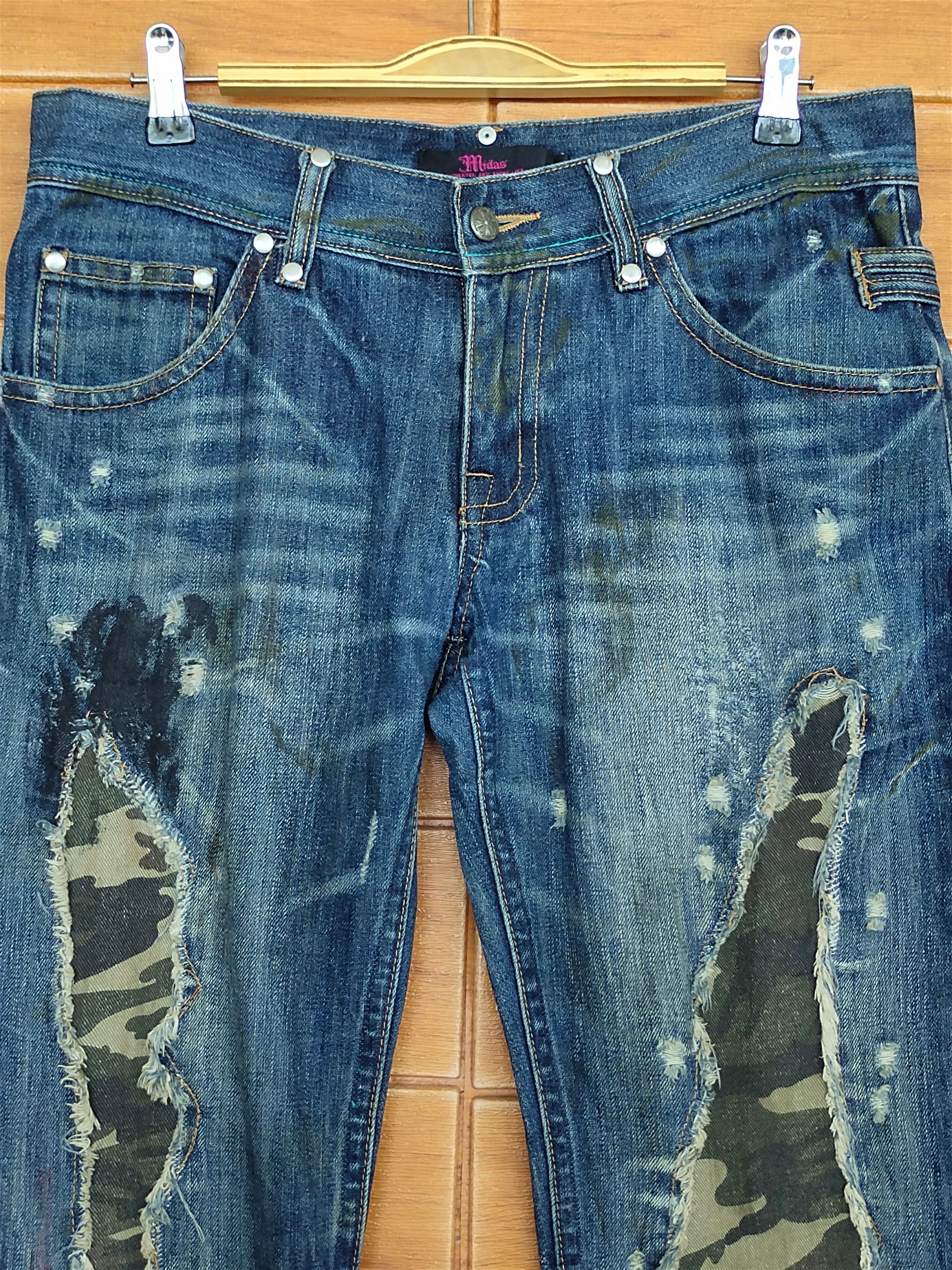 Hysteric Glamour Midas Japan Faded Distressed Denim Jeans Size US 32 / EU 48 - 2 Thumbnail