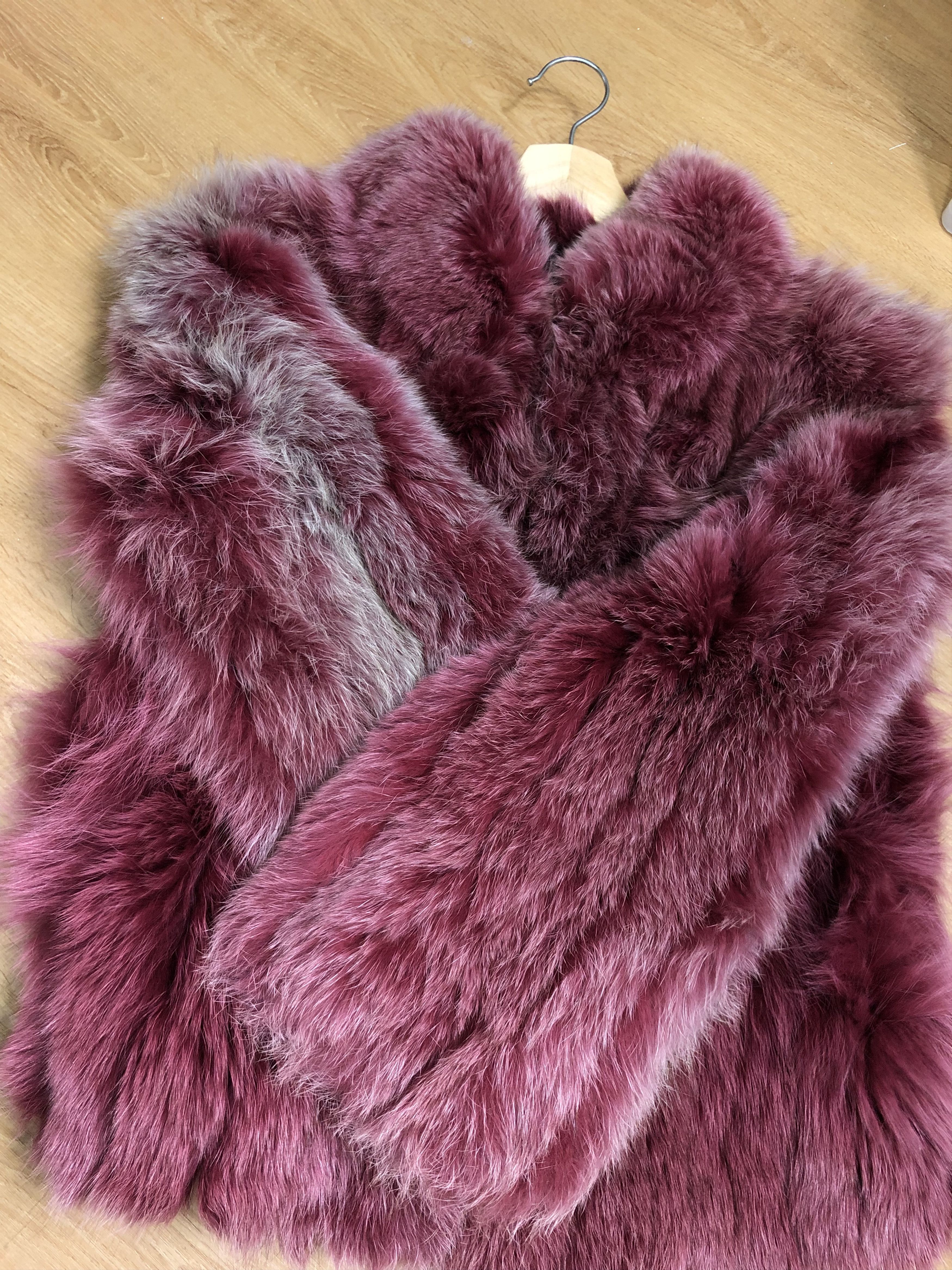 Japanese Brand STUNNING🔥VTG 80’S IEMURA FOX FUR “RED VELVET” WINTER COAT Size S / US 4 / IT 40 - 10 Thumbnail