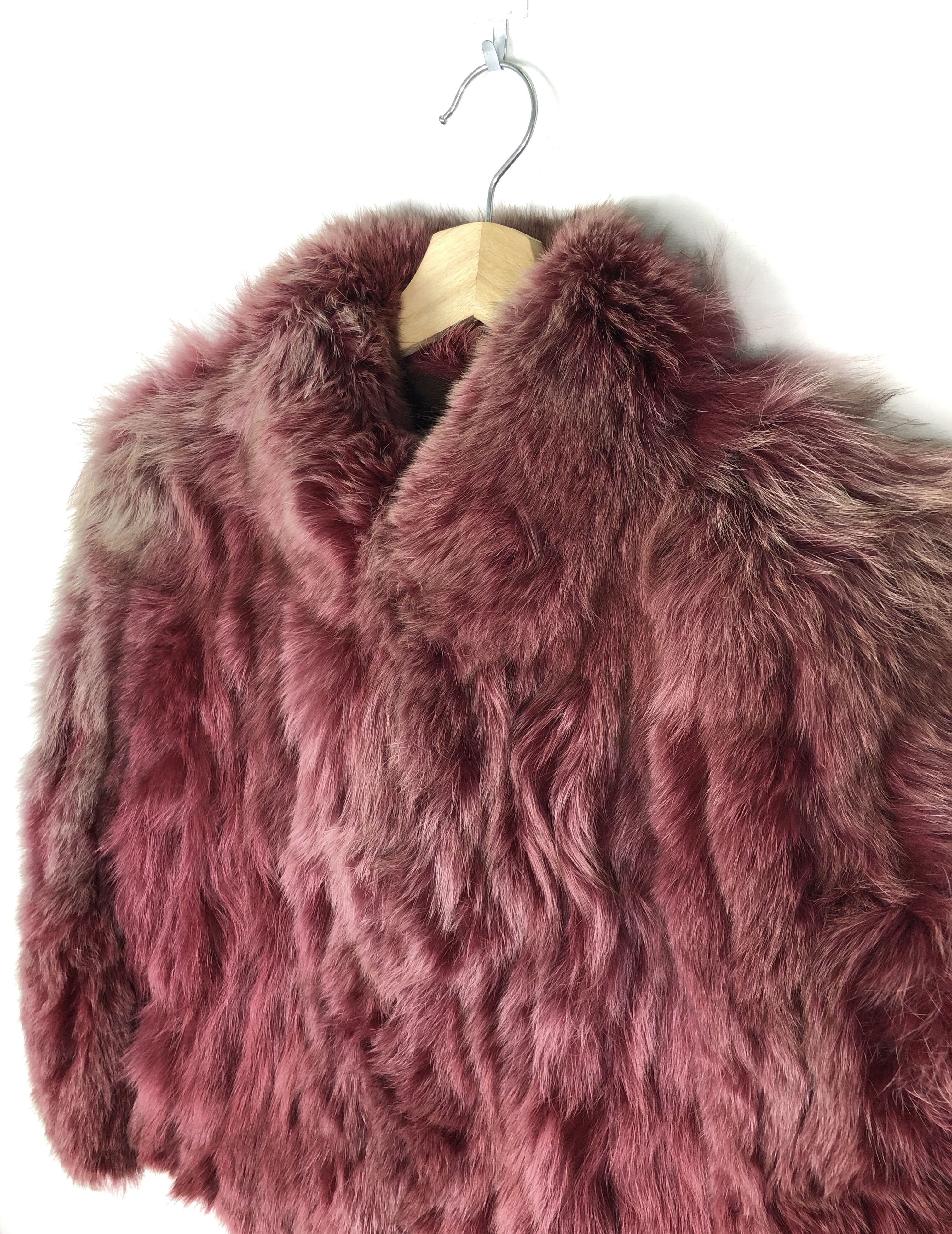 Japanese Brand STUNNING🔥VTG 80’S IEMURA FOX FUR “RED VELVET” WINTER COAT Size S / US 4 / IT 40 - 9 Thumbnail