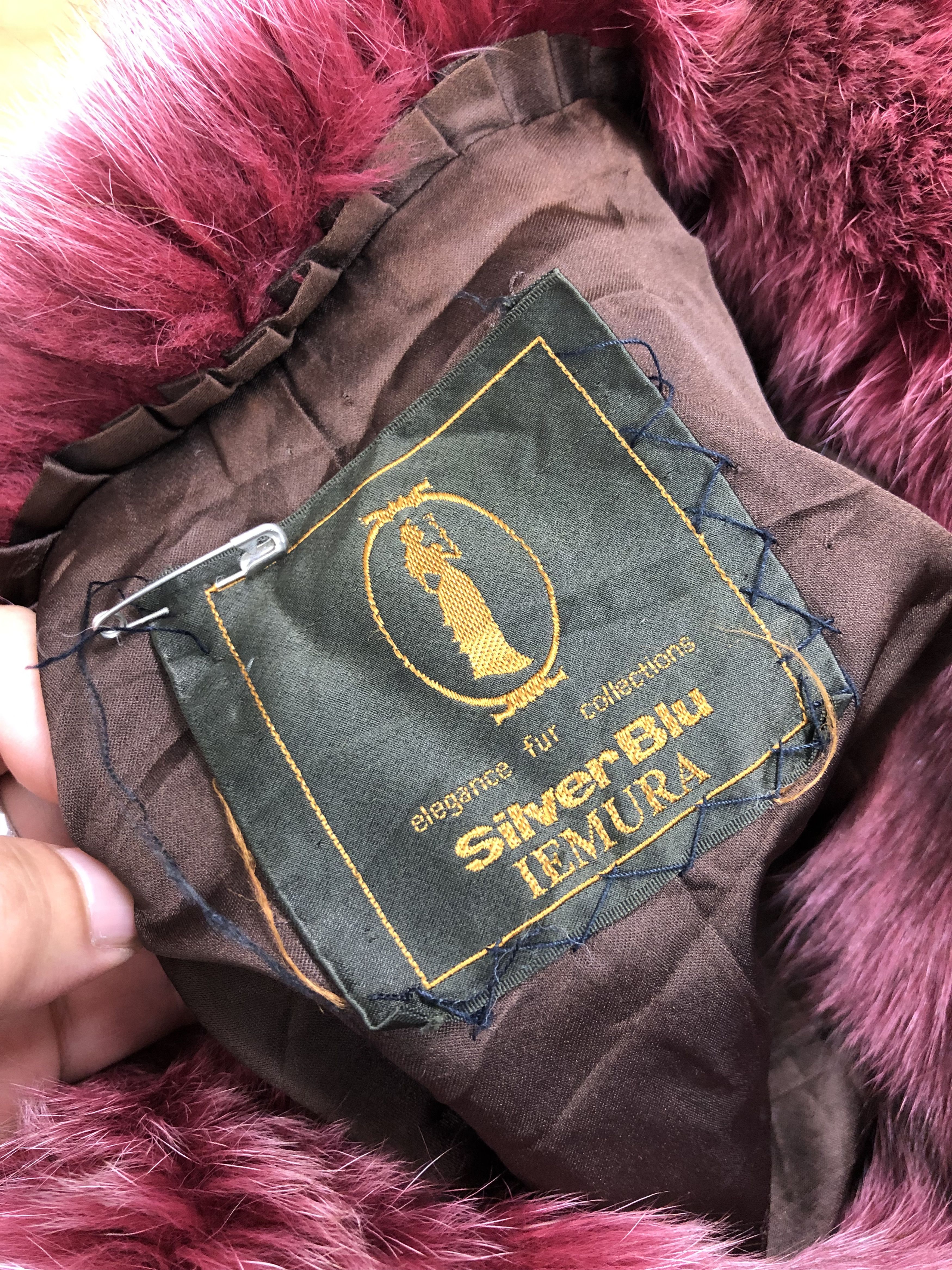 Japanese Brand STUNNING🔥VTG 80’S IEMURA FOX FUR “RED VELVET” WINTER COAT Size S / US 4 / IT 40 - 15 Thumbnail