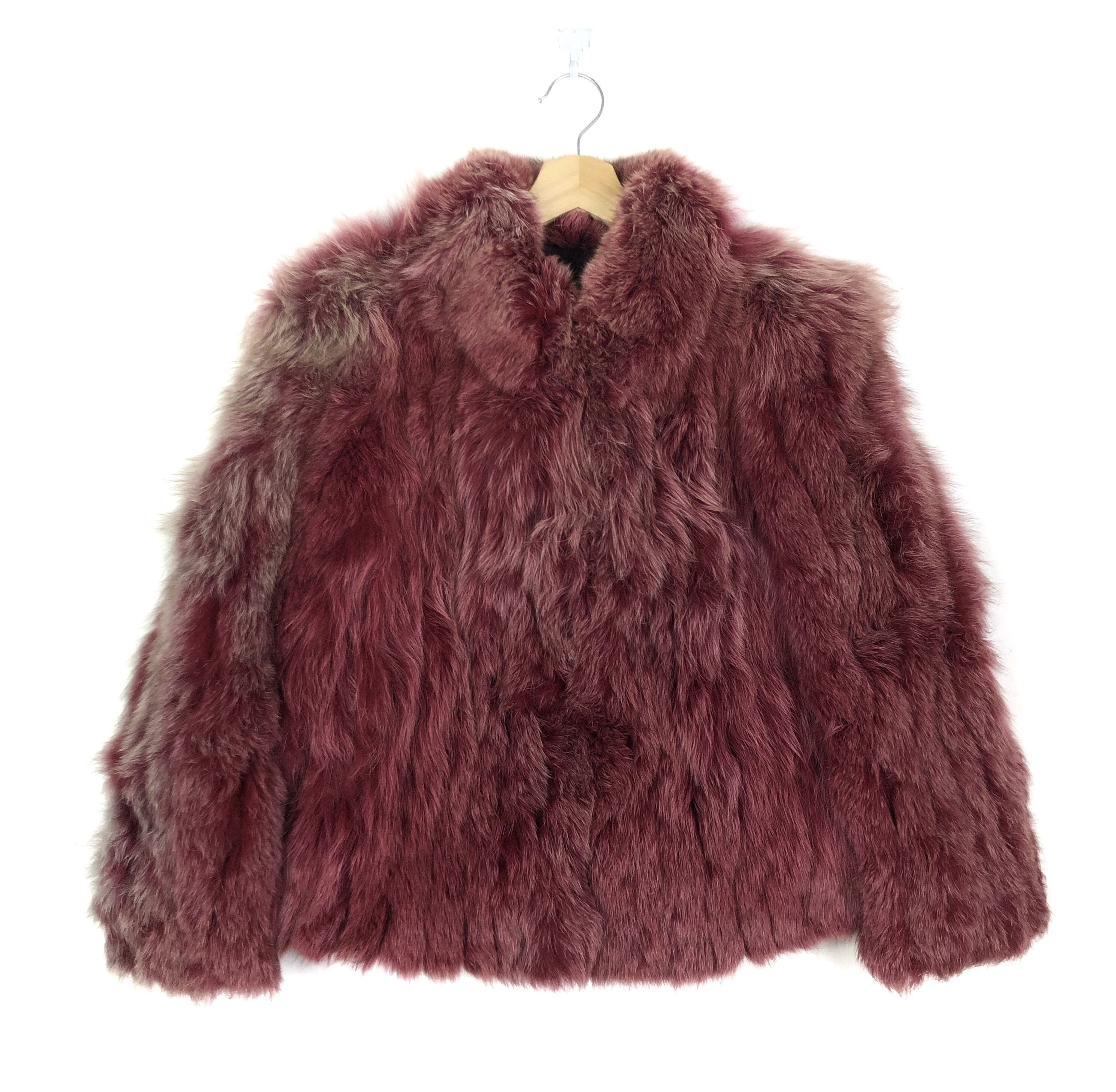 Japanese Brand STUNNING🔥VTG 80’S IEMURA FOX FUR “RED VELVET” WINTER COAT Size S / US 4 / IT 40 - 1 Thumbnail