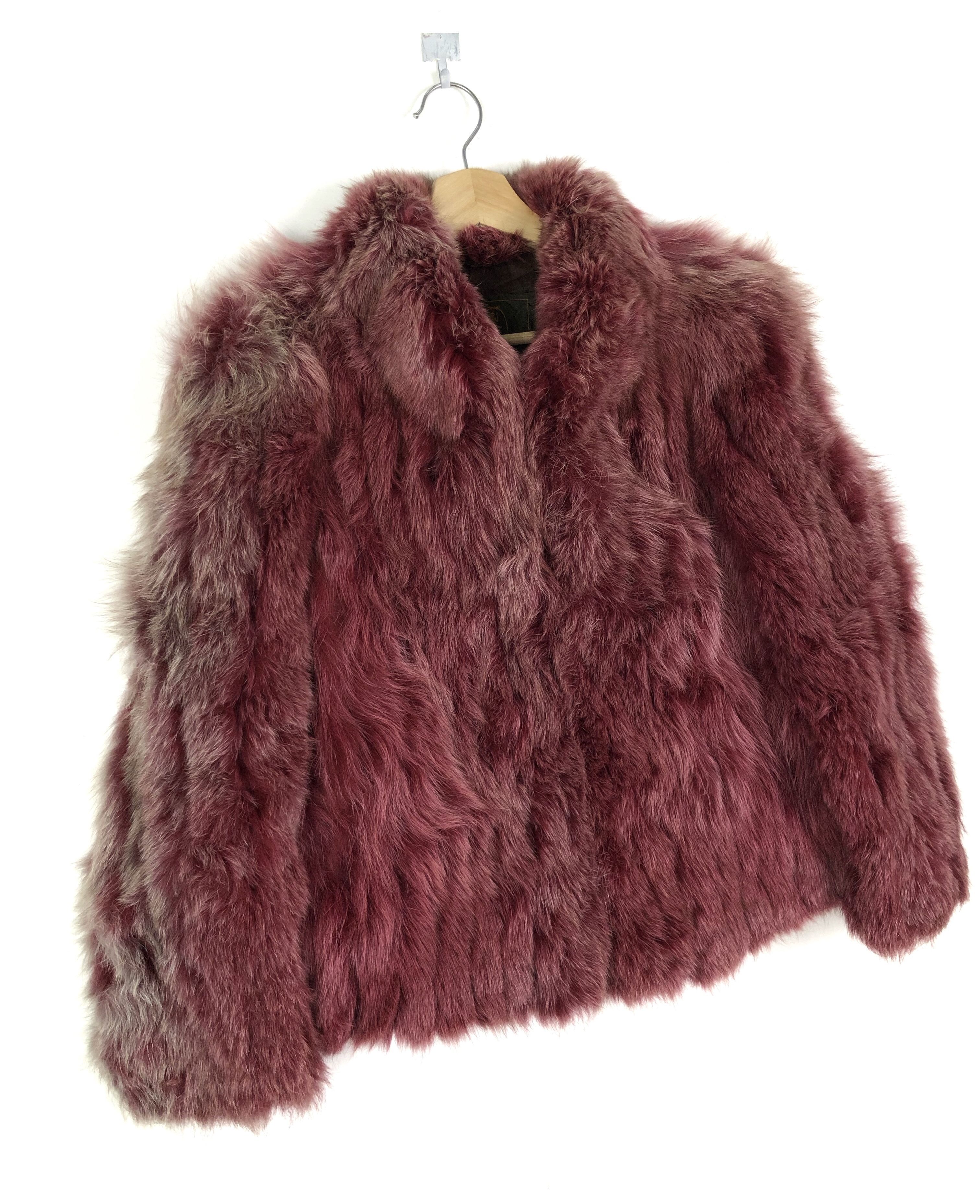 Japanese Brand STUNNING🔥VTG 80’S IEMURA FOX FUR “RED VELVET” WINTER COAT Size S / US 4 / IT 40 - 5 Thumbnail
