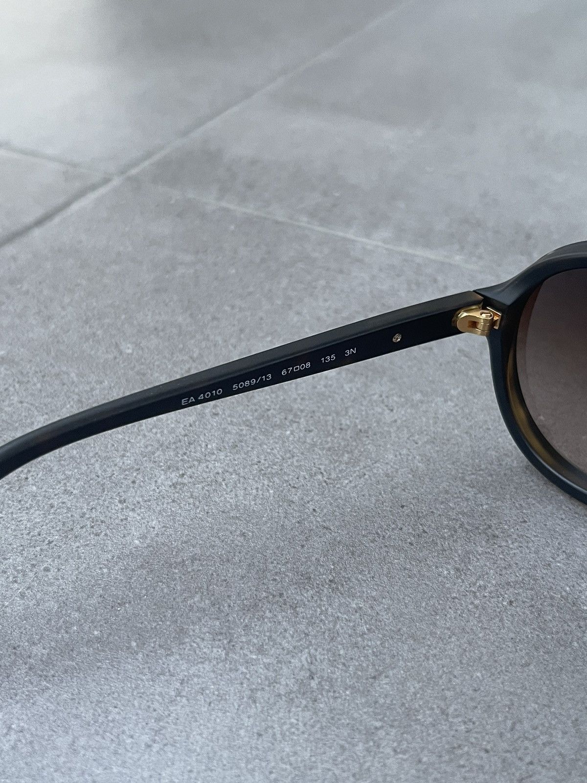 Armani × Emporio Armani × Giorgio Armani Emporio Armani EA4010 5089/13 CoffeeBlack Aviator Sunglasses Size ONE SIZE - 9 Thumbnail
