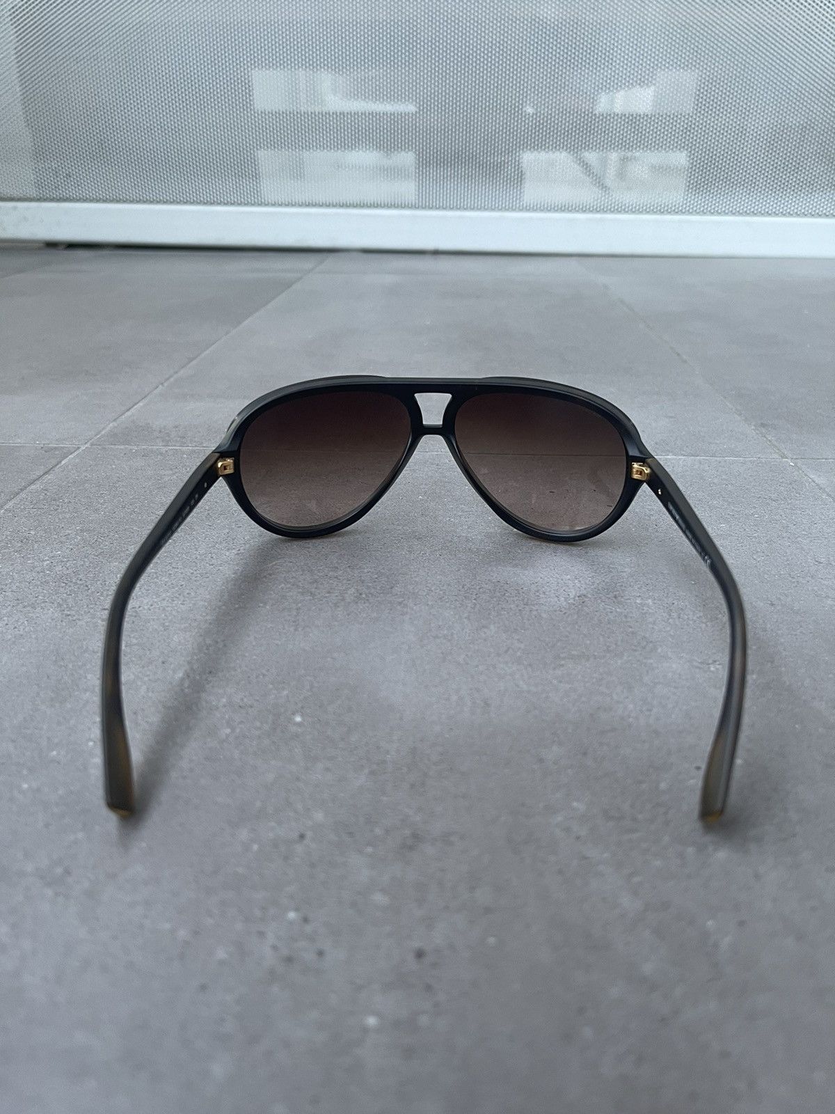 Armani × Emporio Armani × Giorgio Armani Emporio Armani EA4010 5089/13 CoffeeBlack Aviator Sunglasses Size ONE SIZE - 7 Thumbnail