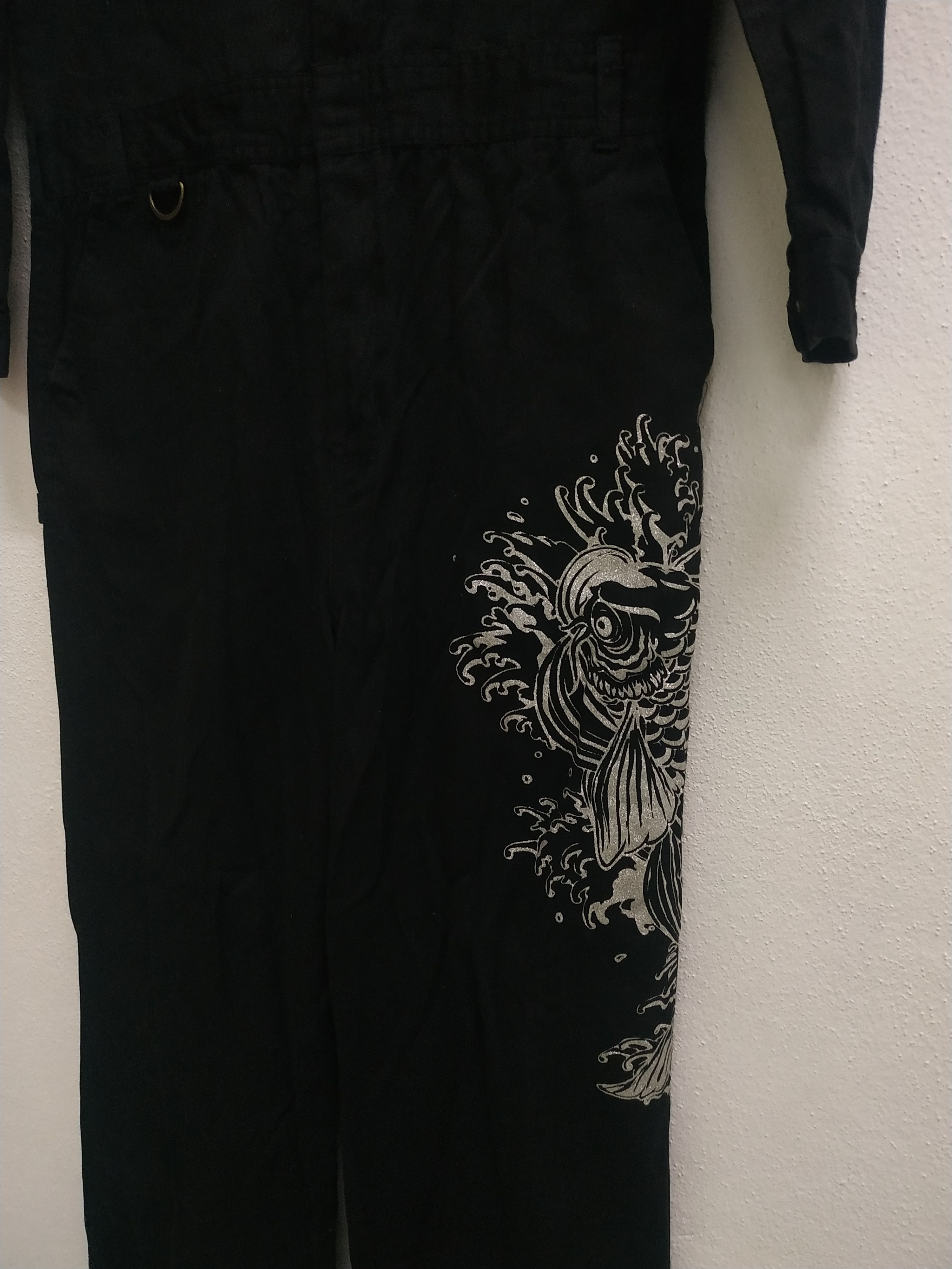 Japanese Brand Karakuri Tamashii KOI Fish Printed Overall Size US 34 / EU 50 - 6 Thumbnail