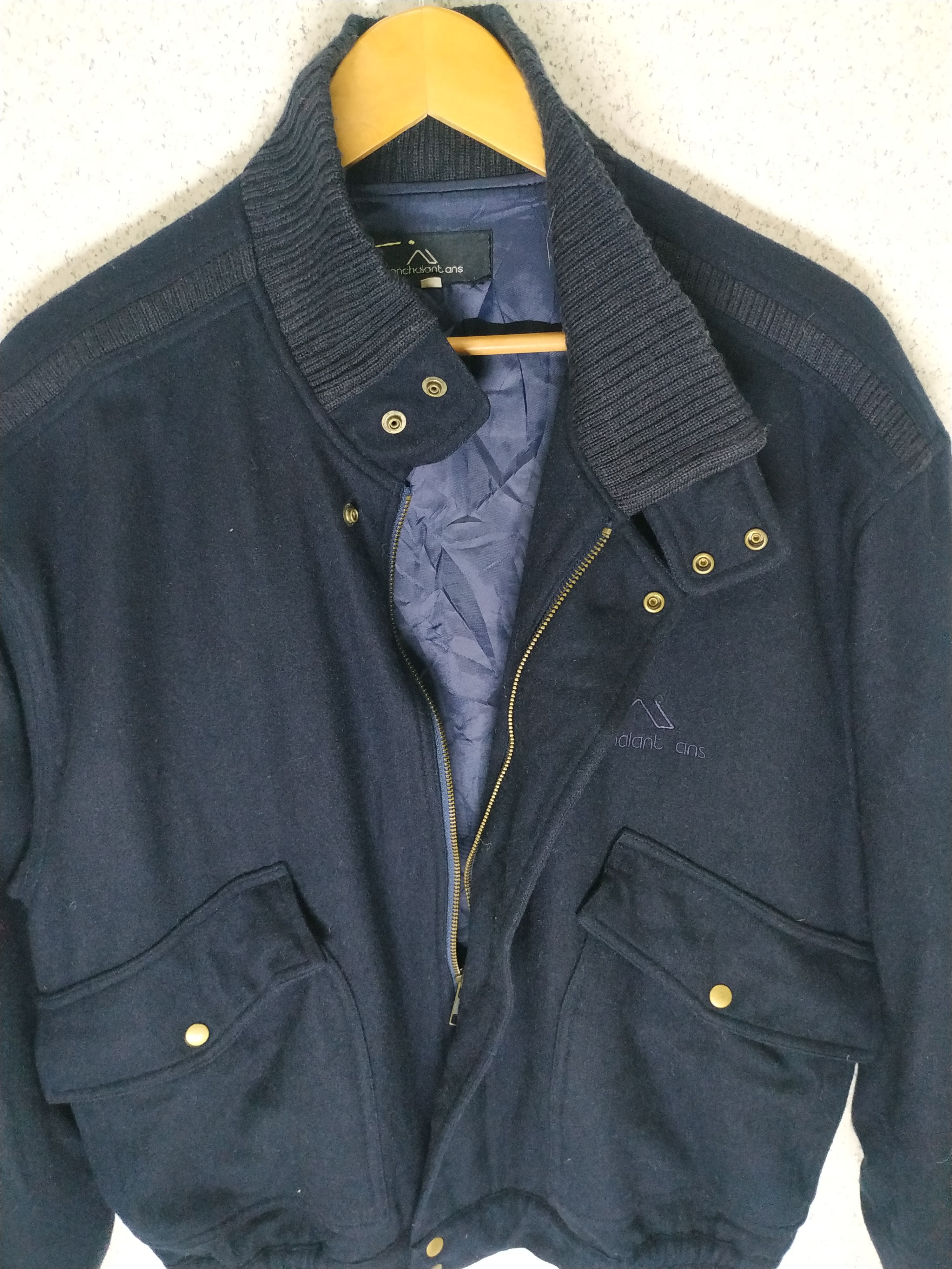 Vintage Nonchalant ans Wool Bomber Jacket Made in Japan