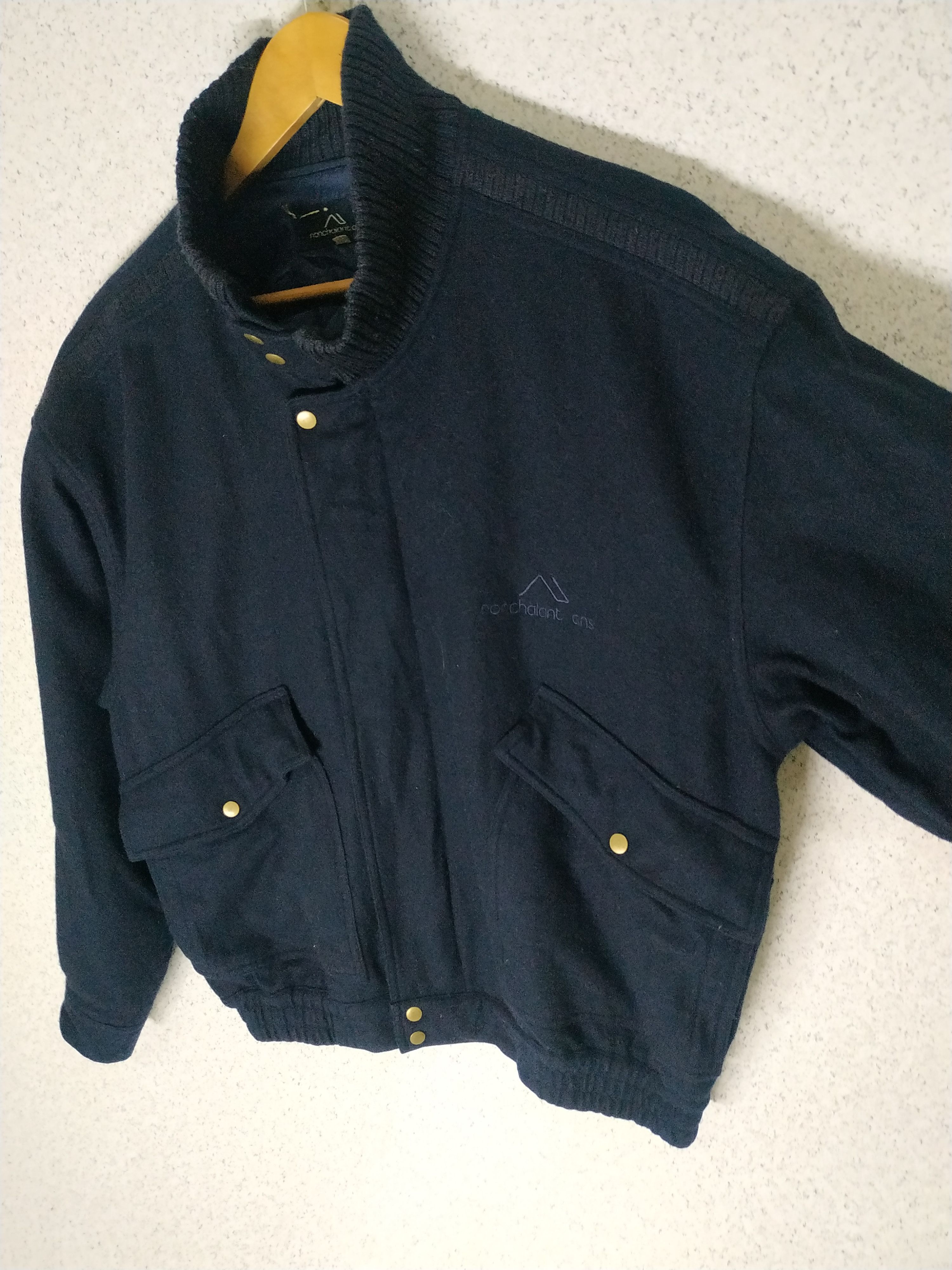 Vintage Nonchalant ans Wool Bomber Jacket Made in Japan