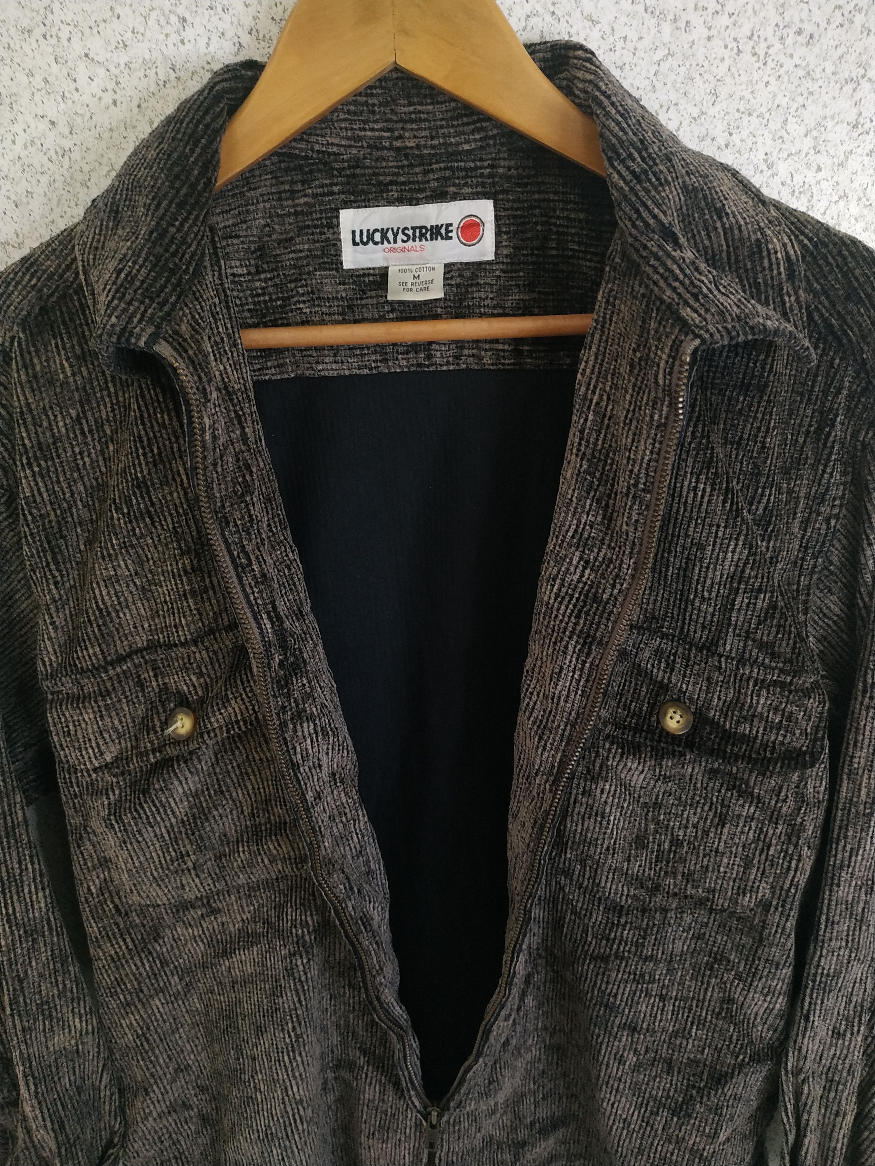 Flannel Vintage Lucky Strike Zip Up Corduroy Flannel Jacket Size US M / EU 48-50 / 2 - 4 Thumbnail